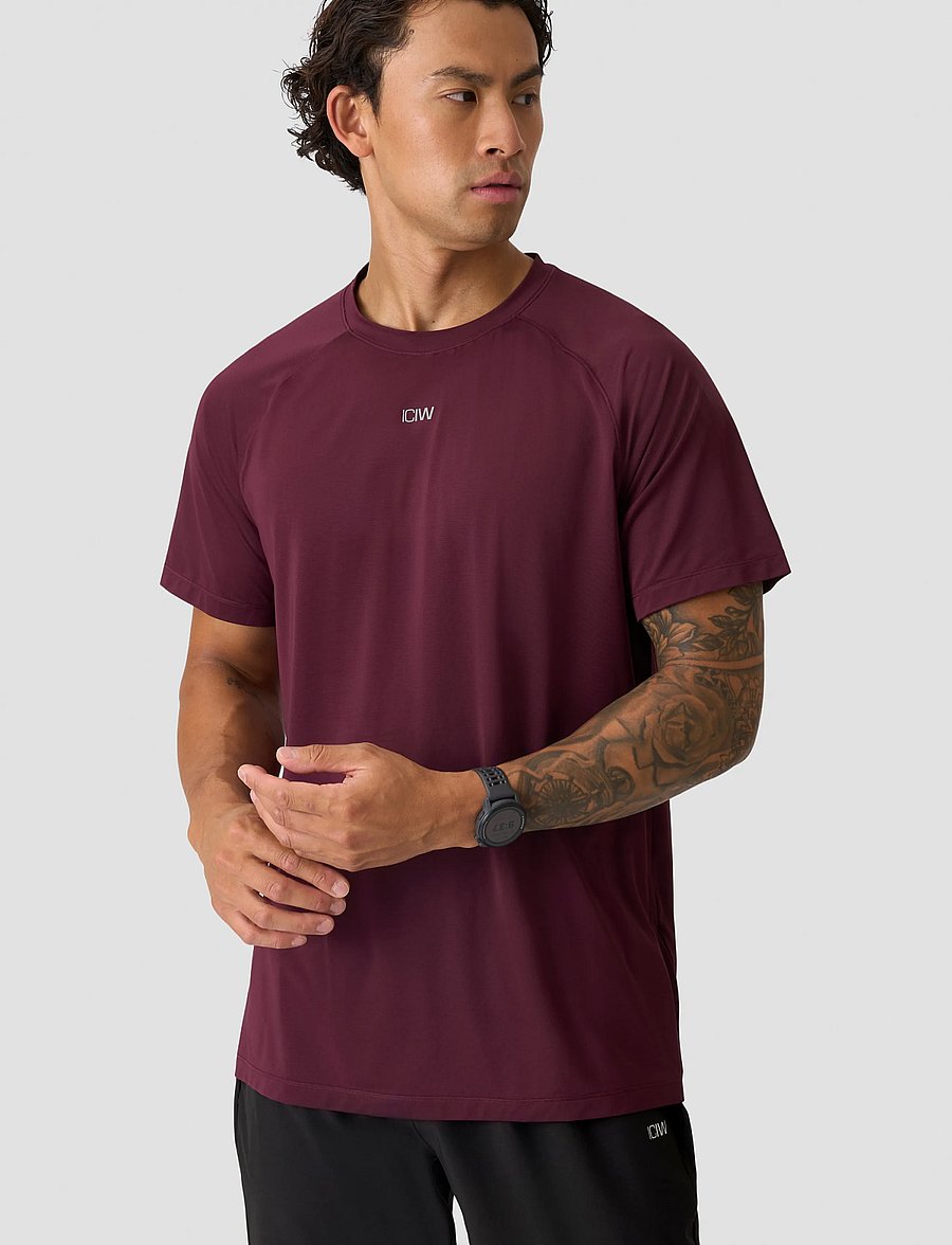ICANIWILL - Mirage Cardio T-shirt M - t-shirts - dark mahogany - 0