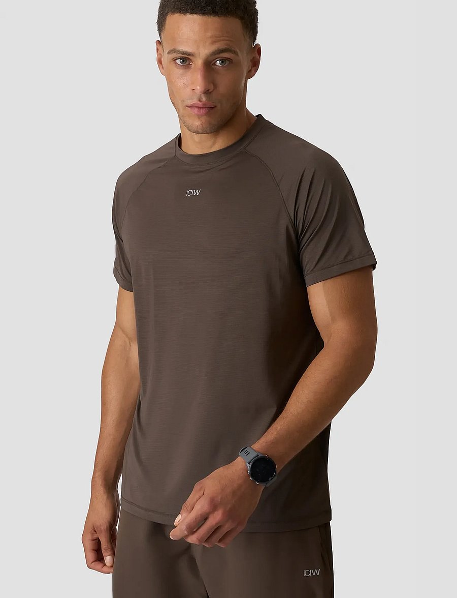 ICANIWILL - Mirage Cardio T-shirt M - t-shirts - forest brown - 0