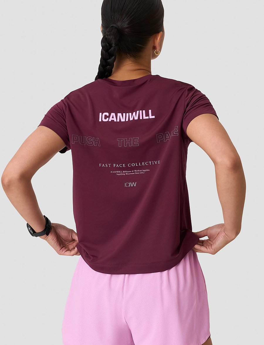 ICANIWILL - Mirage Cardio T-shirt W - t-shirts - dark mahogany - 3
