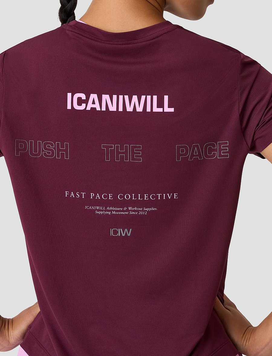 ICANIWILL - Mirage Cardio T-shirt W - t-shirts - dark mahogany - 5