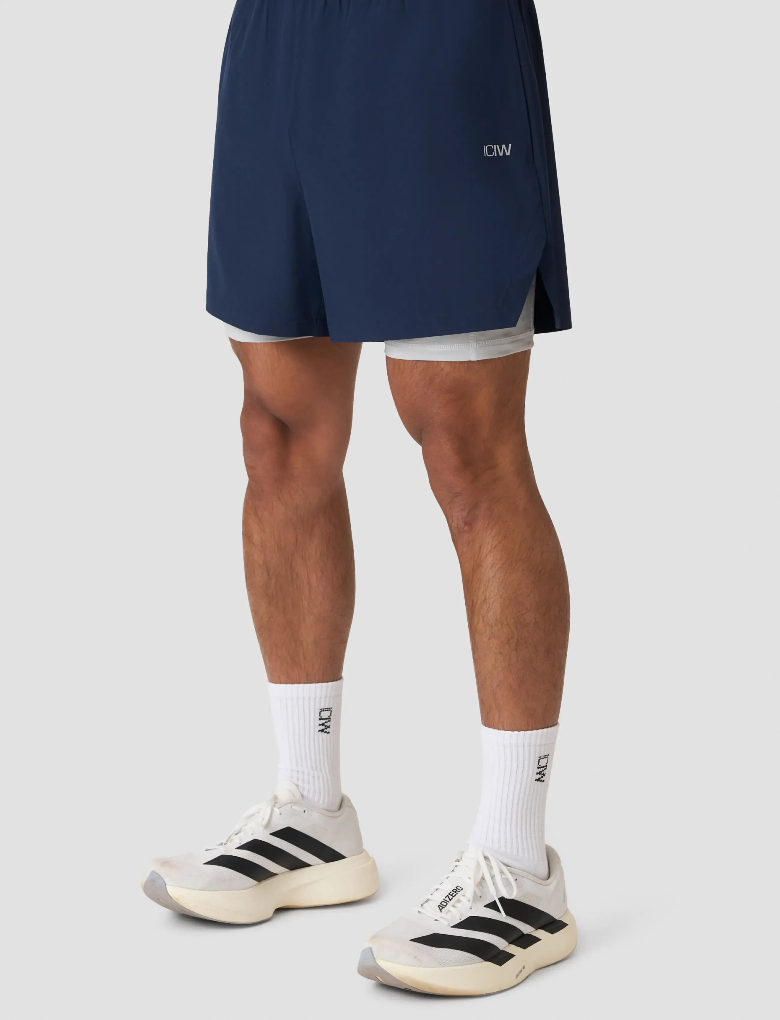 ICANIWILL - Essential Cardio 2-in-1 5'' Shorts M - træningsshorts - midnight blue - 0