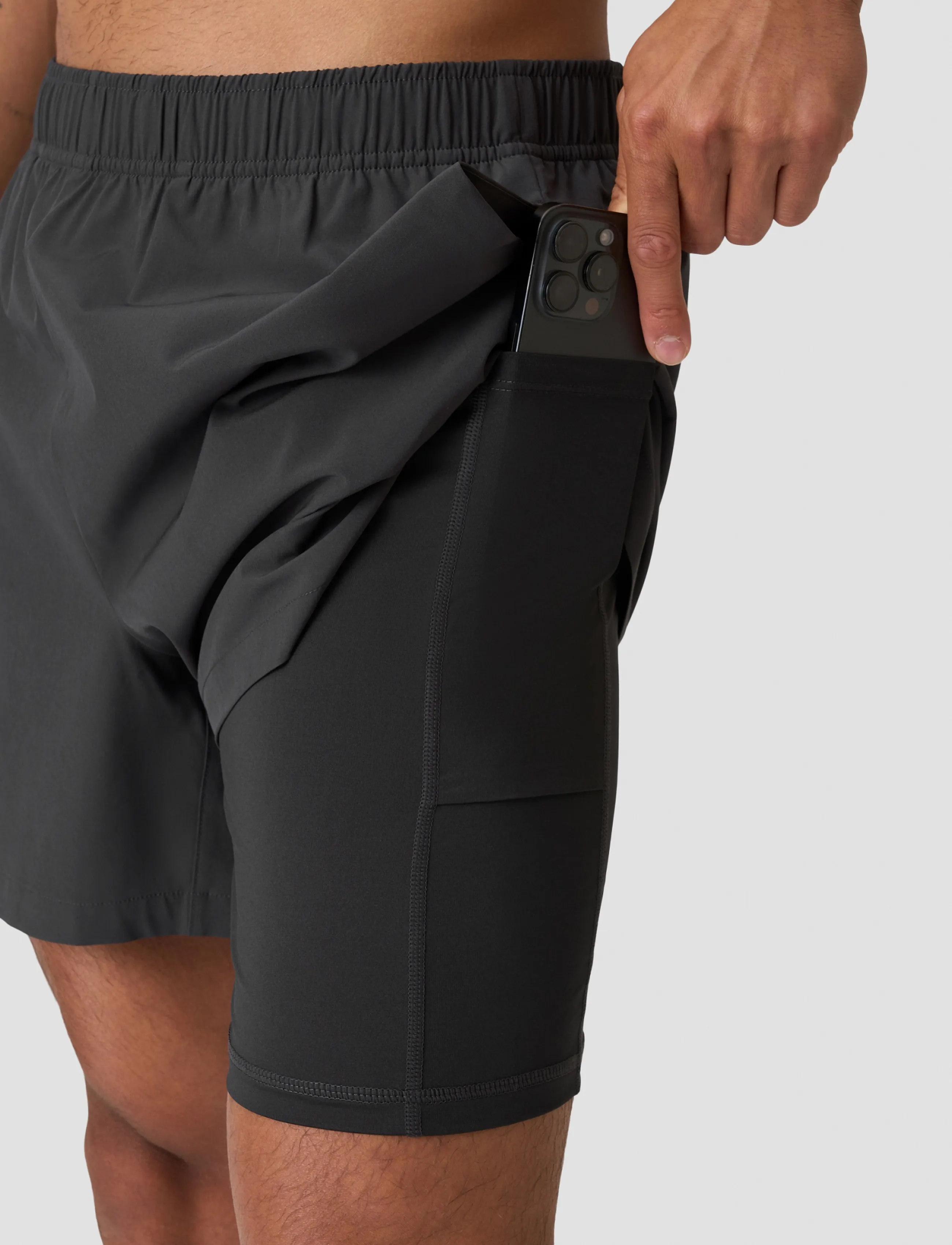 ICANIWILL - Essential Cardio 2-in-1 5'' Shorts M - stormy grey - 5