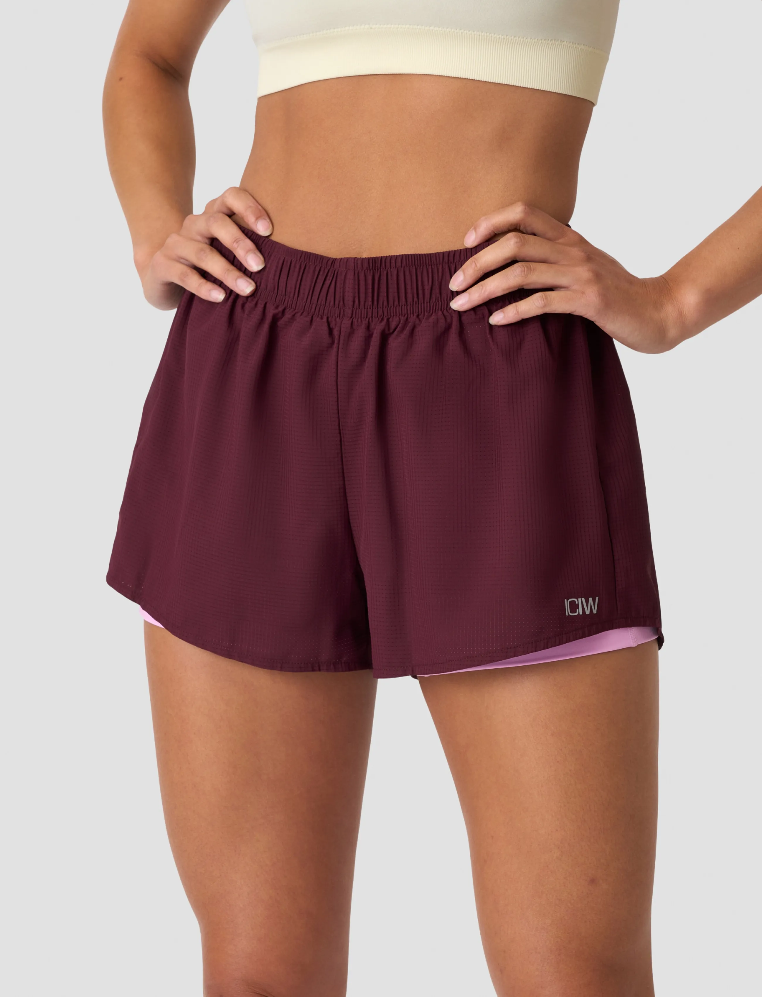 ICANIWILL - Mirage 2-in-1 Shorts W - træningsshorts - dark mahogany - 4