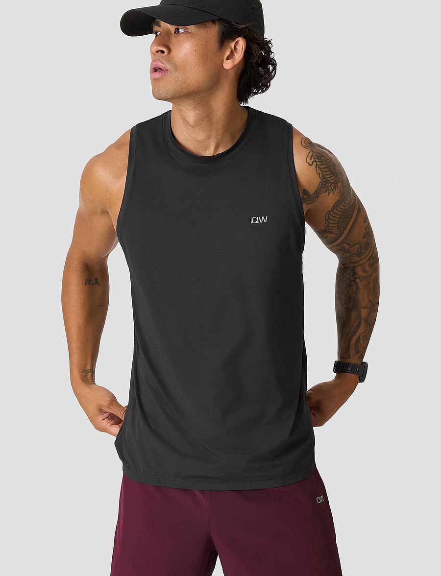 ICANIWILL - Mirage Cardio Tank Top M - tank tops - stormy grey - 0
