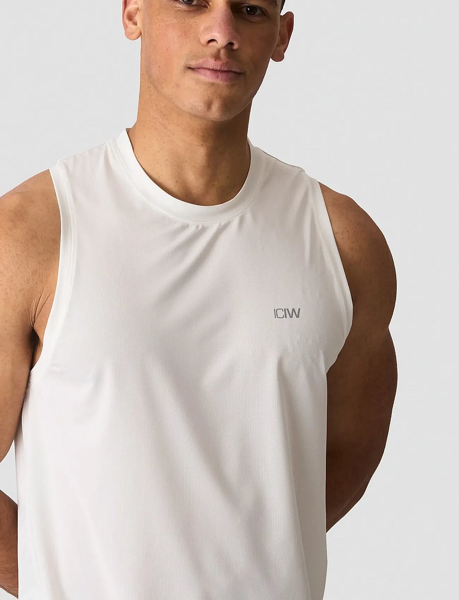 ICANIWILL - Mirage Cardio Tank Top M - topjes - white snow - 4