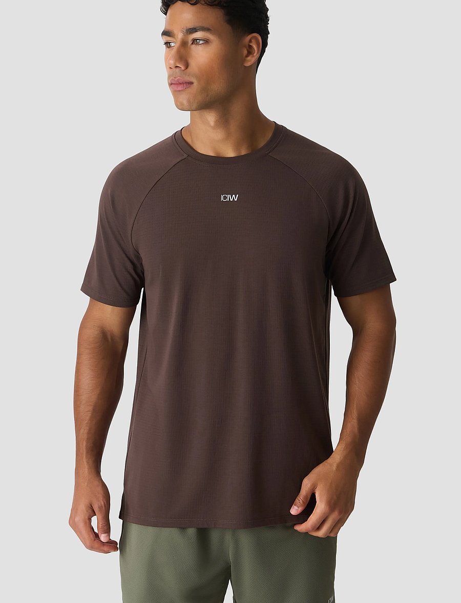 ICANIWILL - Stride Raglan Tee Dri-Release M - alussärgid ja t-särgid - emberwood - 0