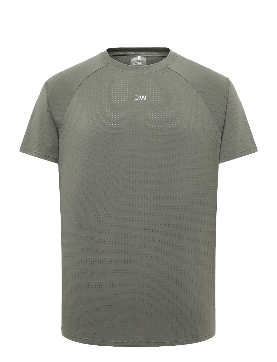 ICANIWILL - Stride Raglan Tee Dri-Release M - t-shirts - warm green - 1