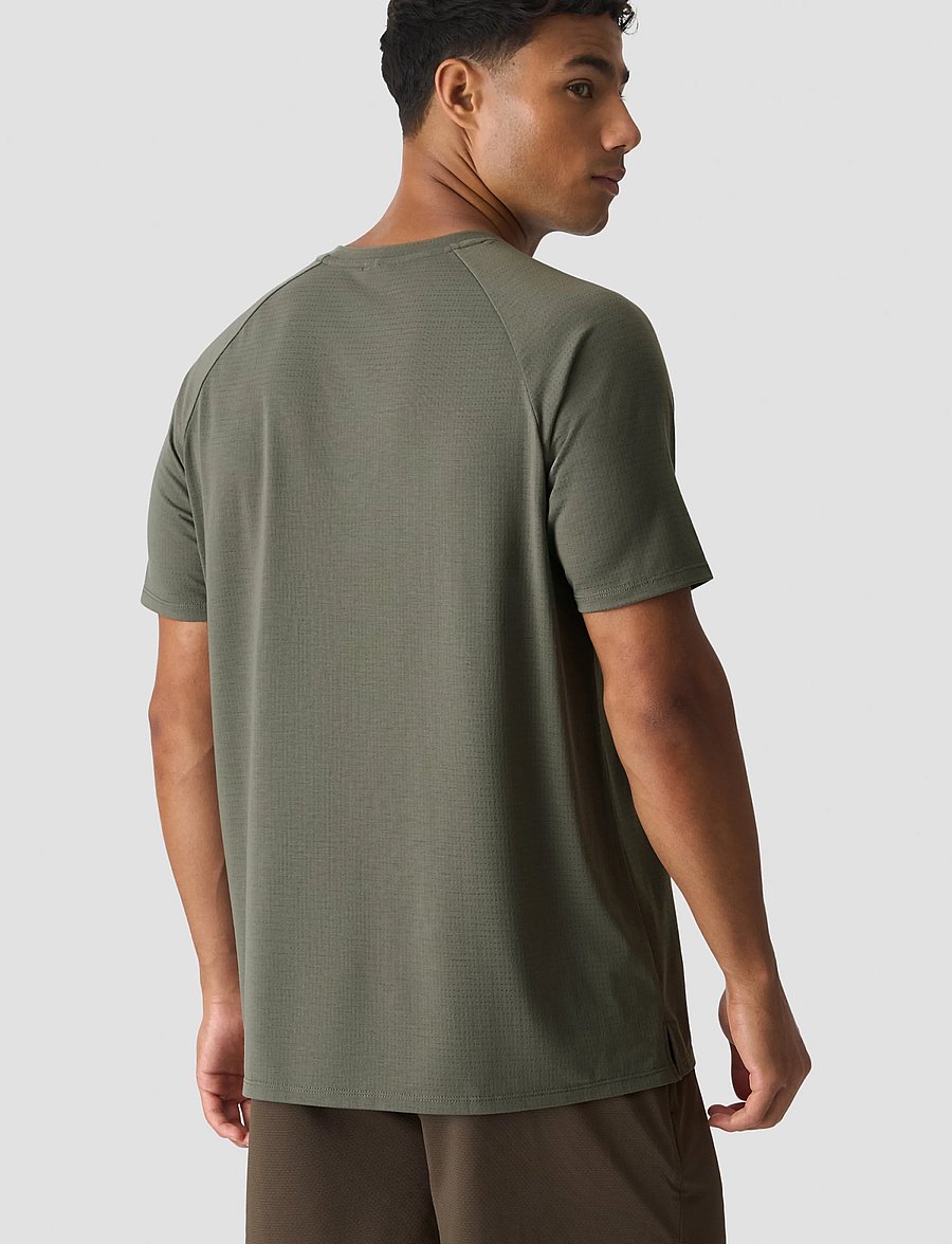 ICANIWILL - Stride Raglan Tee Dri-Release M - t-shirts - warm green - 3