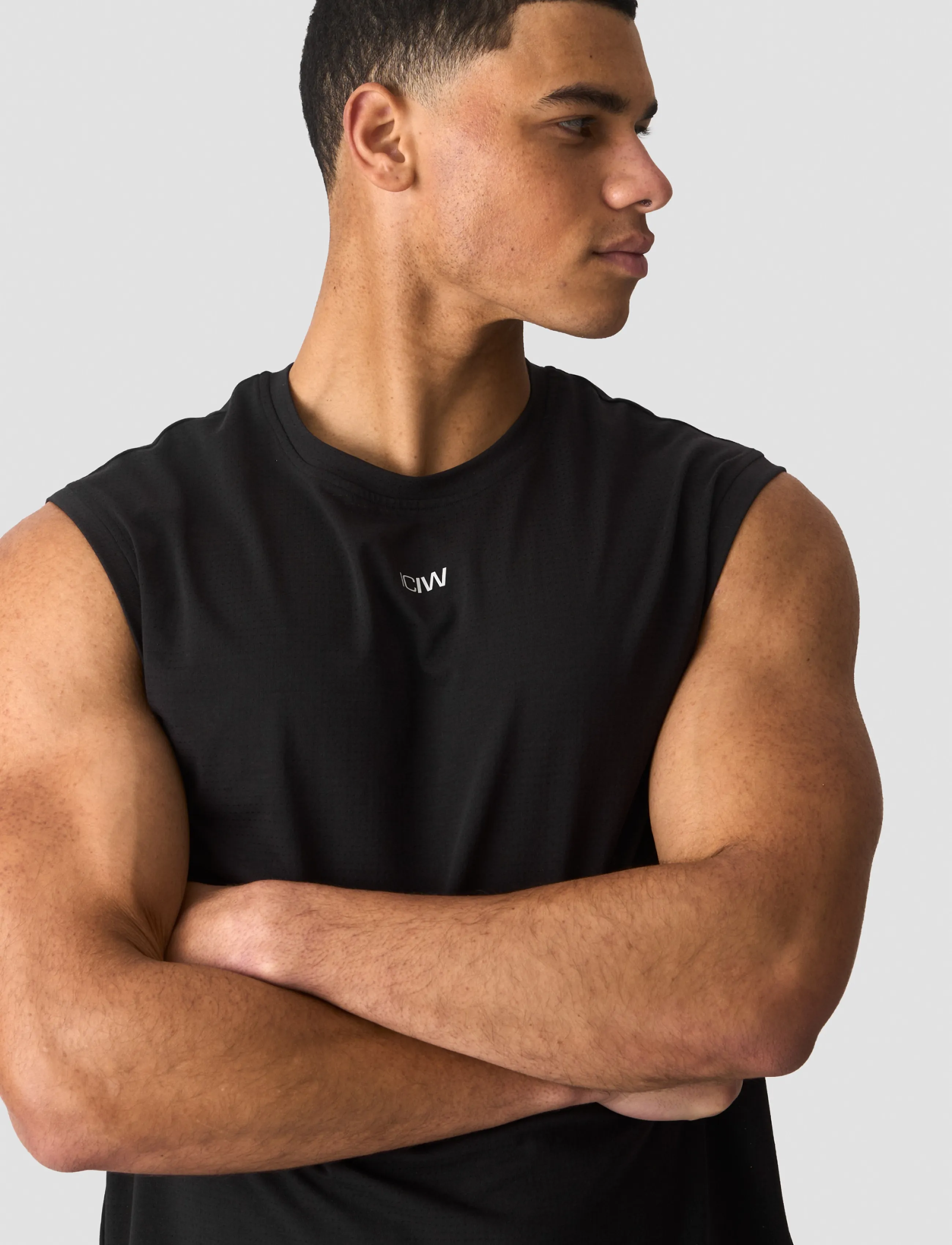 ICANIWILL - Stride Sleeveless Tee Dri-Release M - black - 0