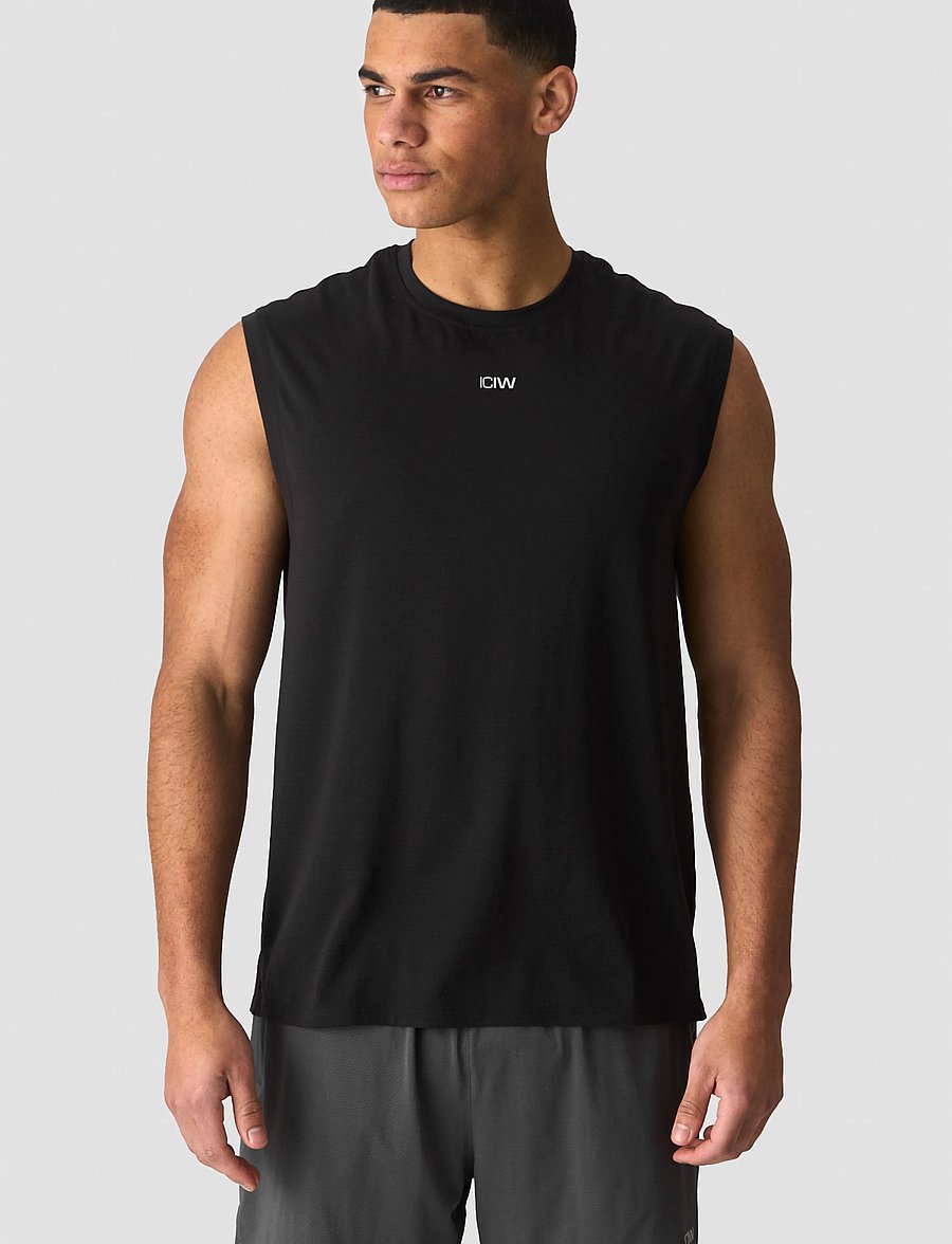 ICANIWILL - Stride Sleeveless Tee Dri-Release M - black - 3