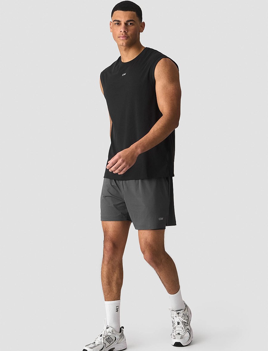 ICANIWILL - Stride Sleeveless Tee Dri-Release M - black - 5