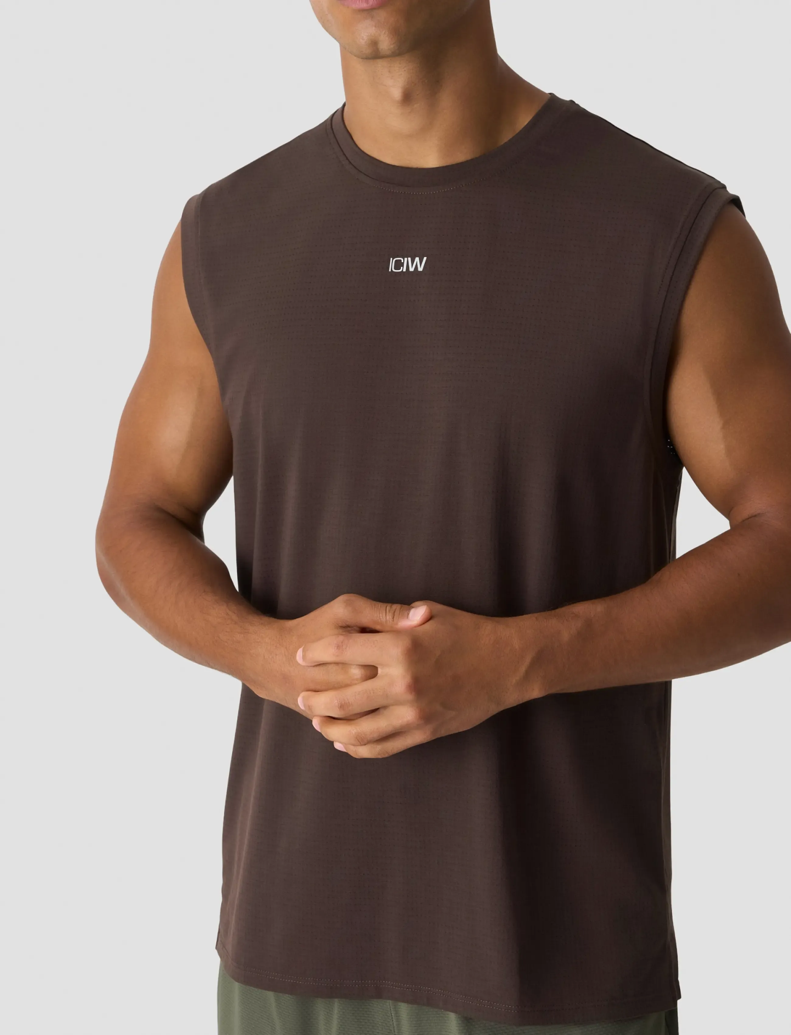 ICANIWILL - Stride Sleeveless Tee Dri-Release M - Õlapaeltega pluusid - emberwood - 4