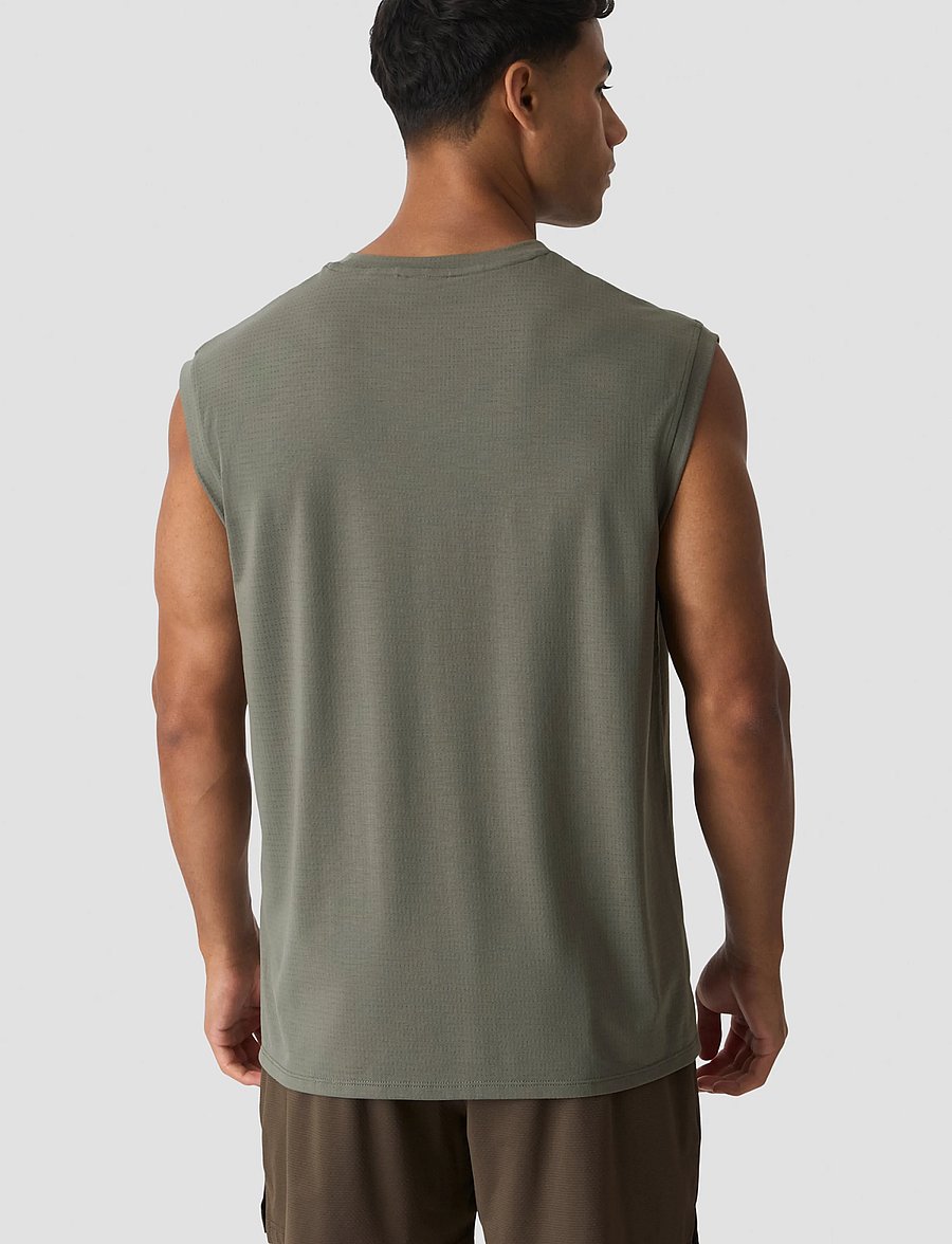 ICANIWILL - Stride Sleeveless Tee Dri-Release M - Õlapaeltega pluusid - warm green - 3
