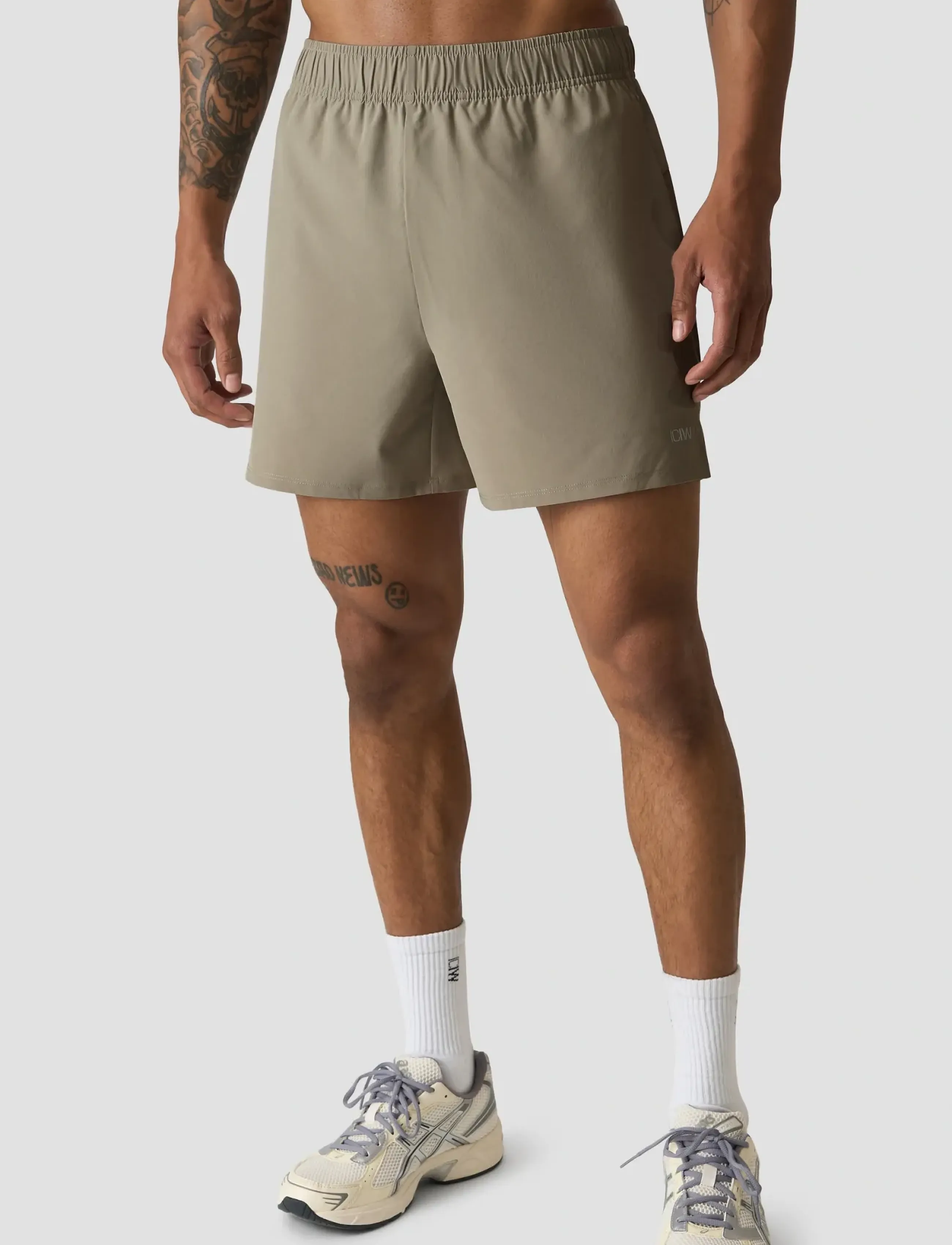 ICANIWILL Training Shorts 5" M, Mænd, Træningsshorts, Kakigrøn, Str: XL