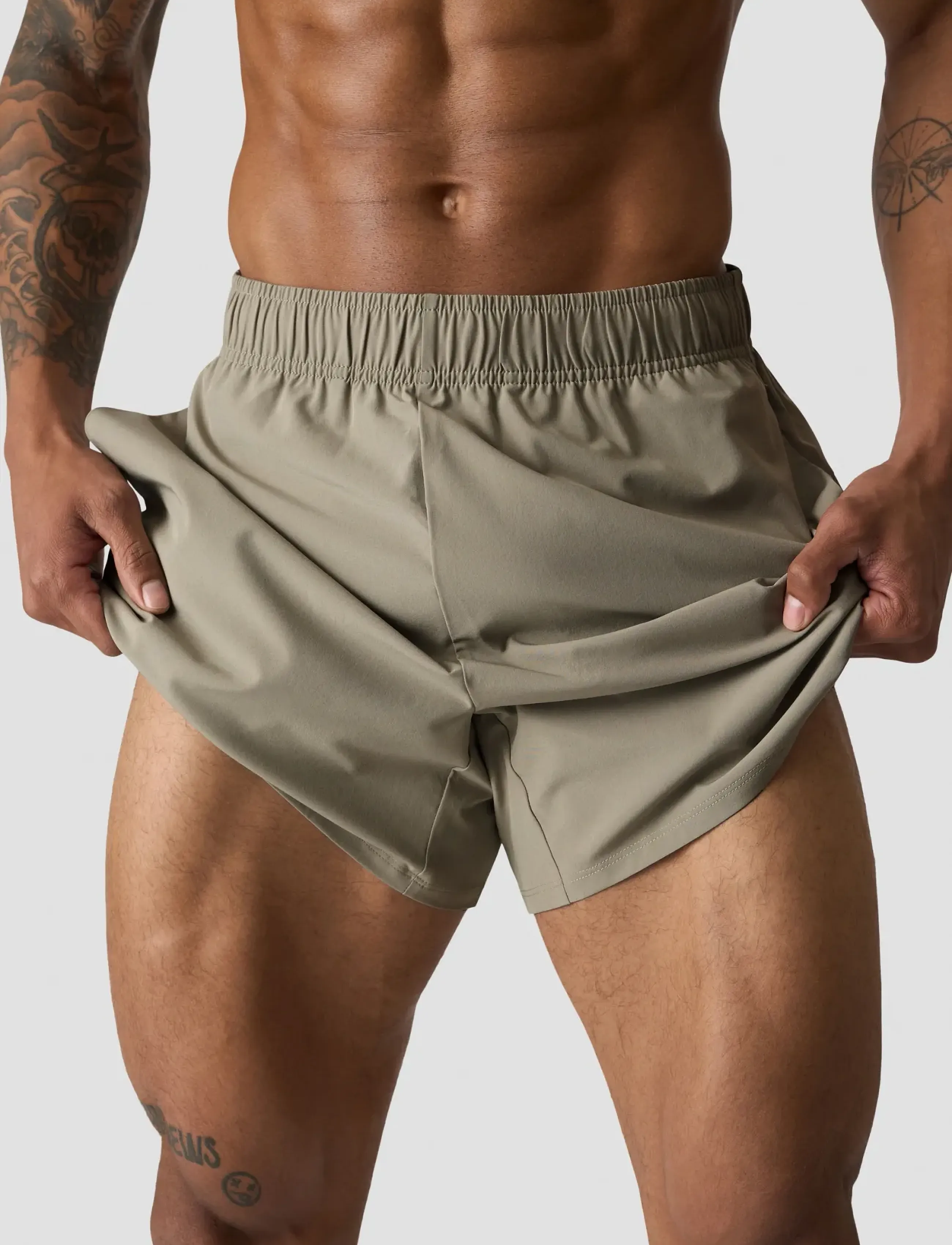 ICANIWILL - Training Shorts 5" M - light khaki green - 4