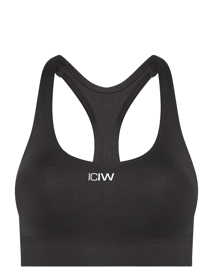 ICANIWILL - Shape Mid Support Sports Bra W - spordi-rinnahoidjad - black - 1