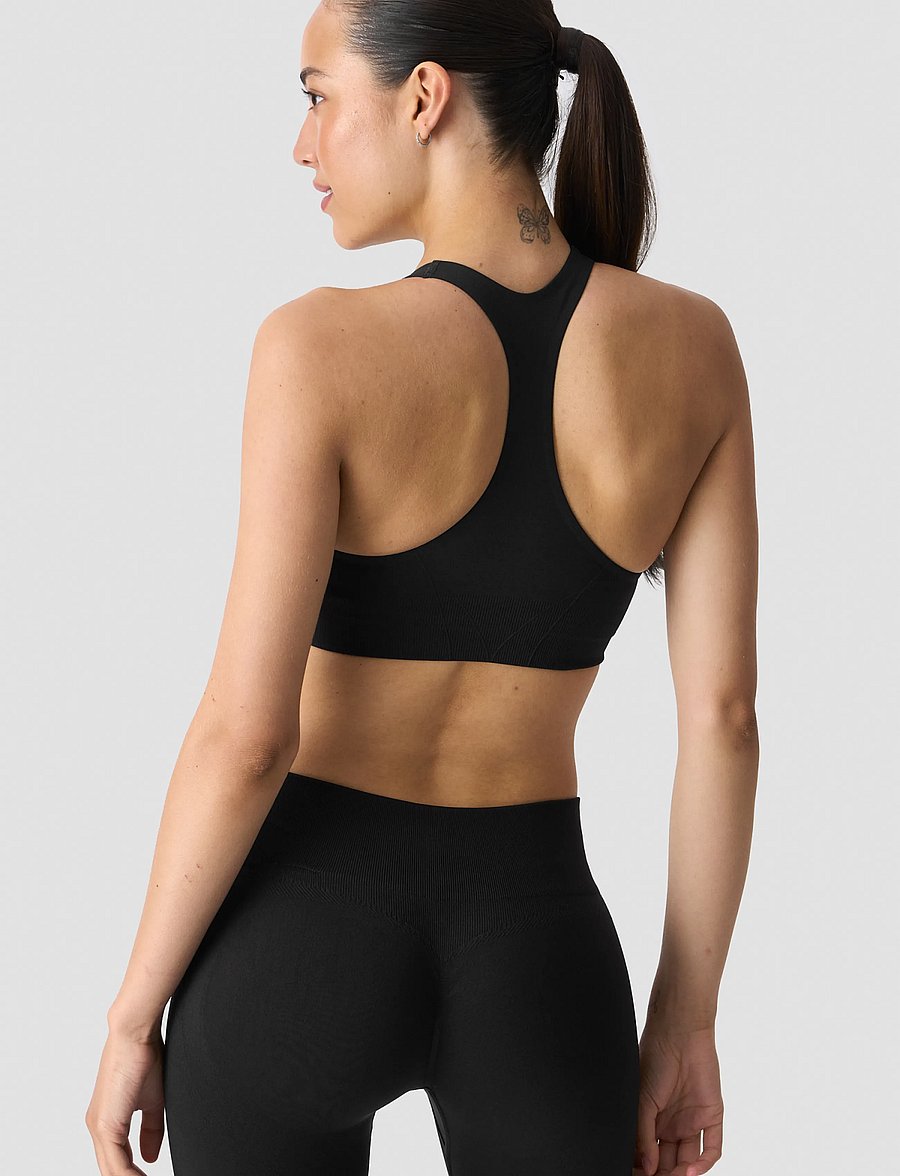 ICANIWILL - Shape Mid Support Sports Bra W - spordi-rinnahoidjad - black - 3