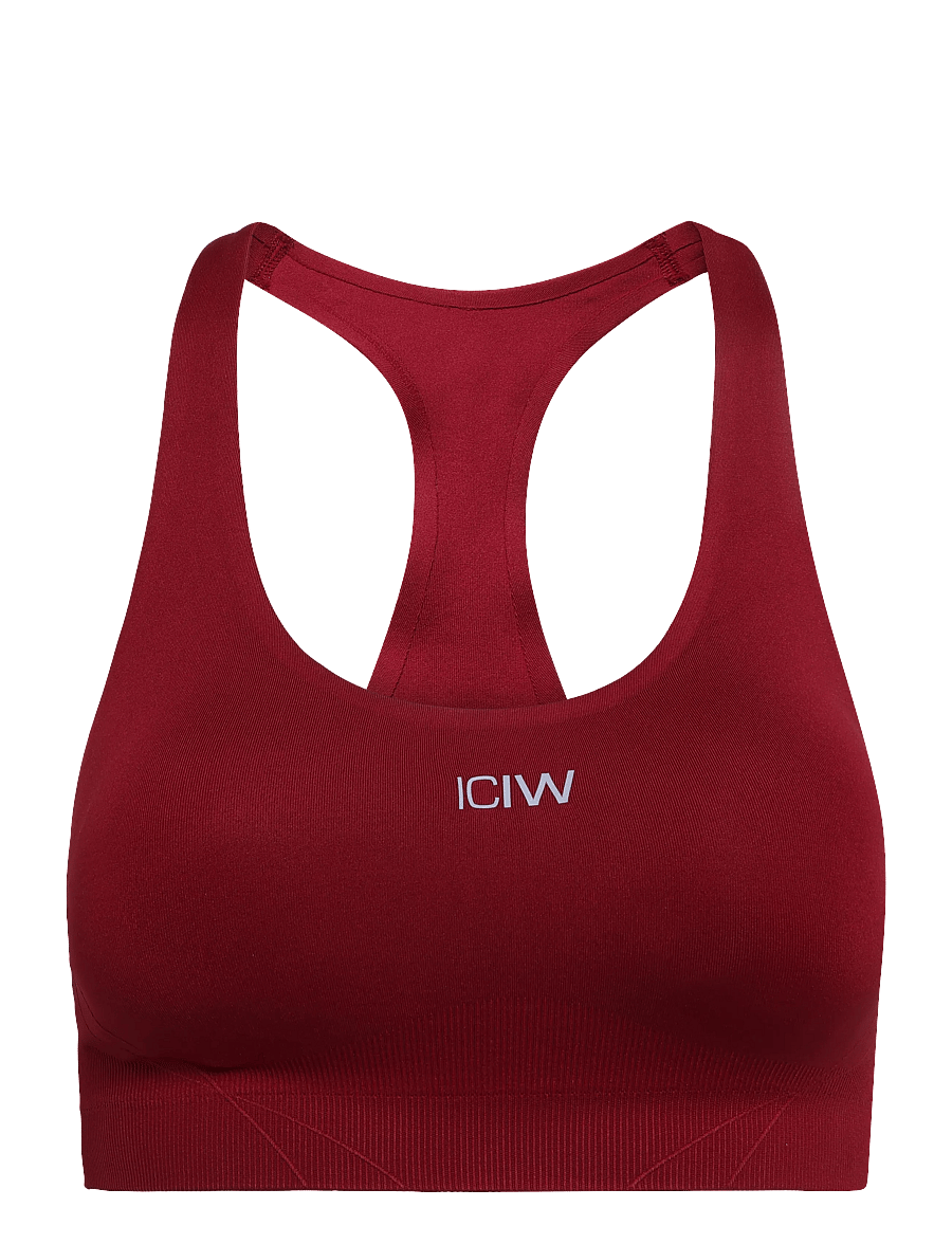 ICANIWILL - Shape Mid Support Sports Bra W - spordi-rinnahoidjad - dark berry - 1