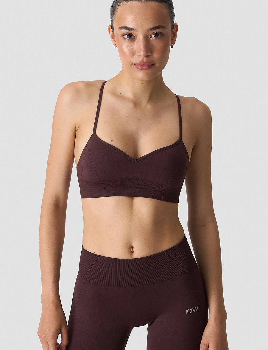 ICANIWILL - Shape Strappy Sports Bra W - spordi-rinnahoidjad - espresso - 4