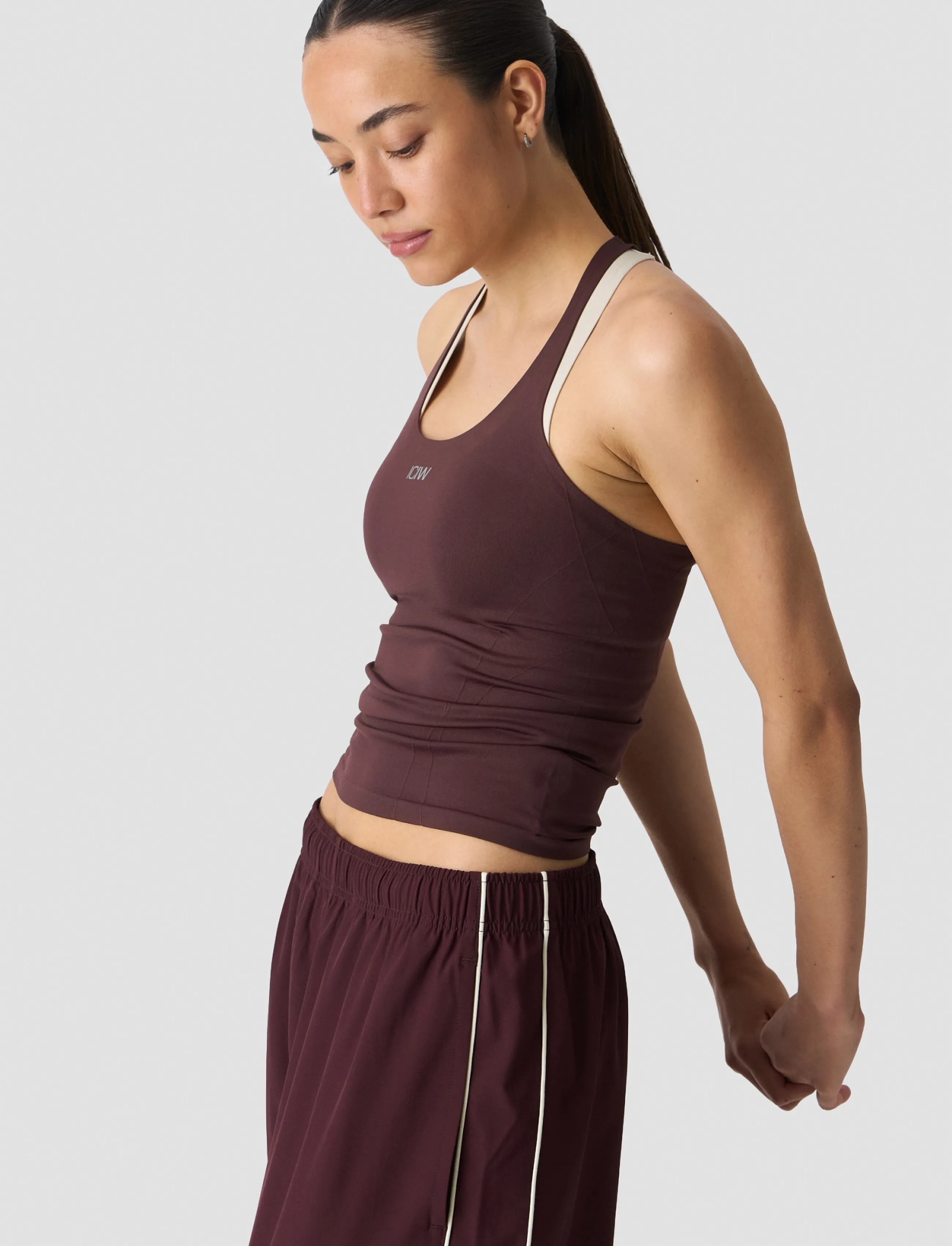ICANIWILL - Shape Tank Top W - tank tops - espresso - 0