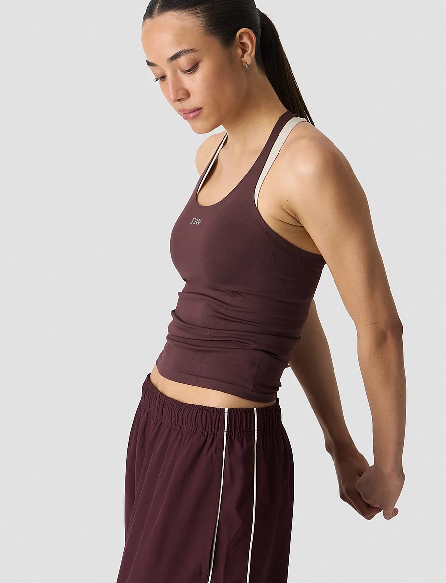 ICANIWILL - Shape Tank Top W - tank tops - espresso - 0