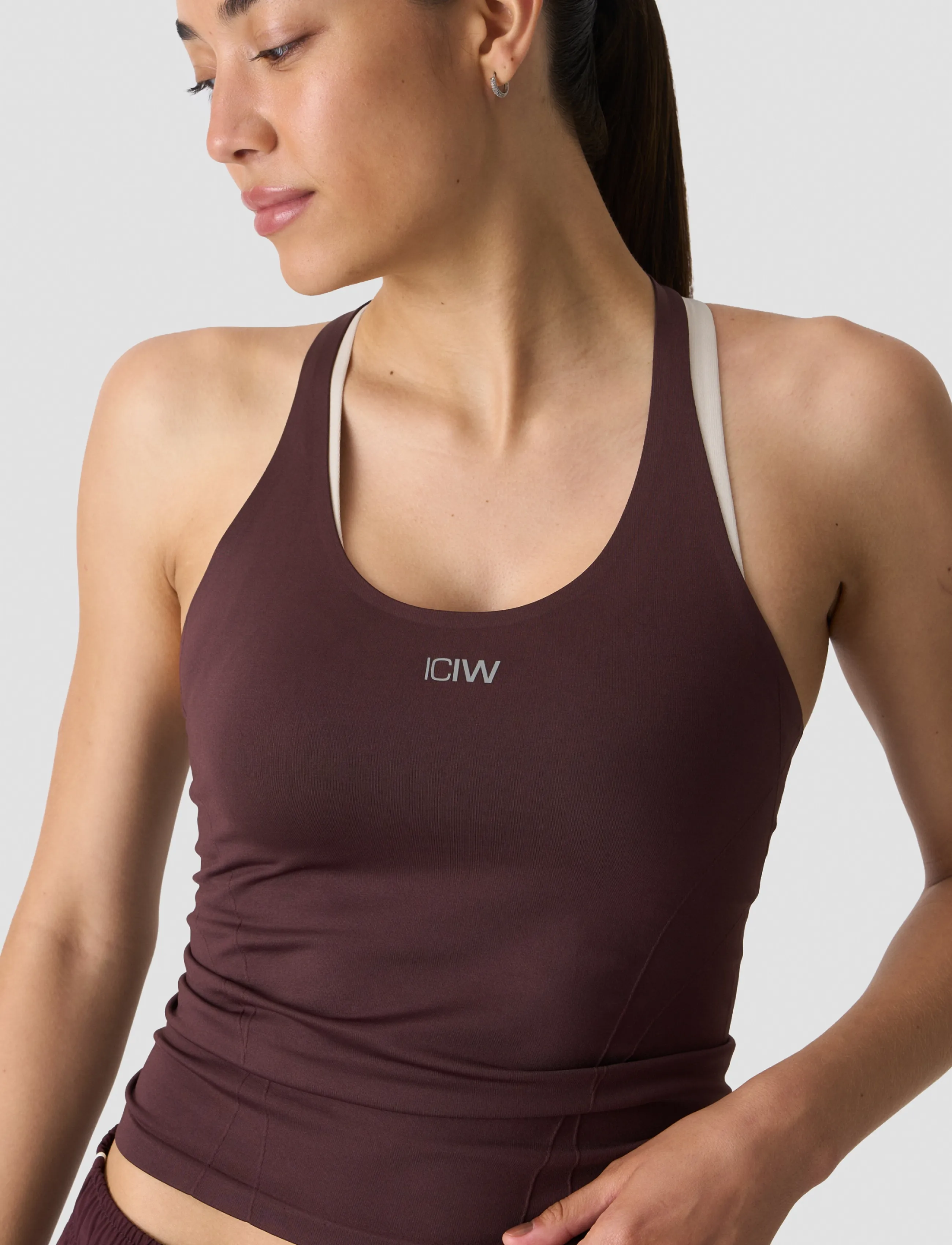 ICANIWILL - Shape Tank Top W - tank tops - espresso - 4