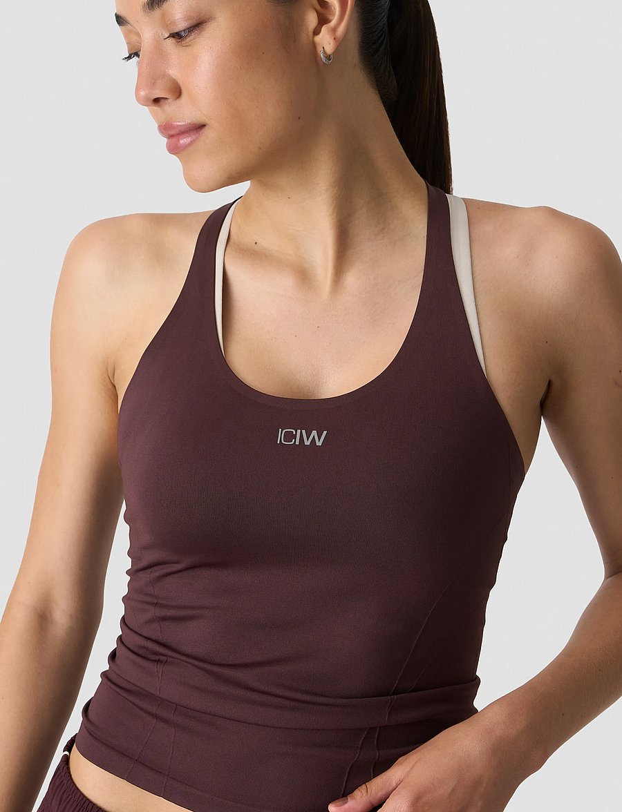 ICANIWILL - Shape Tank Top W - tank tops - espresso - 4