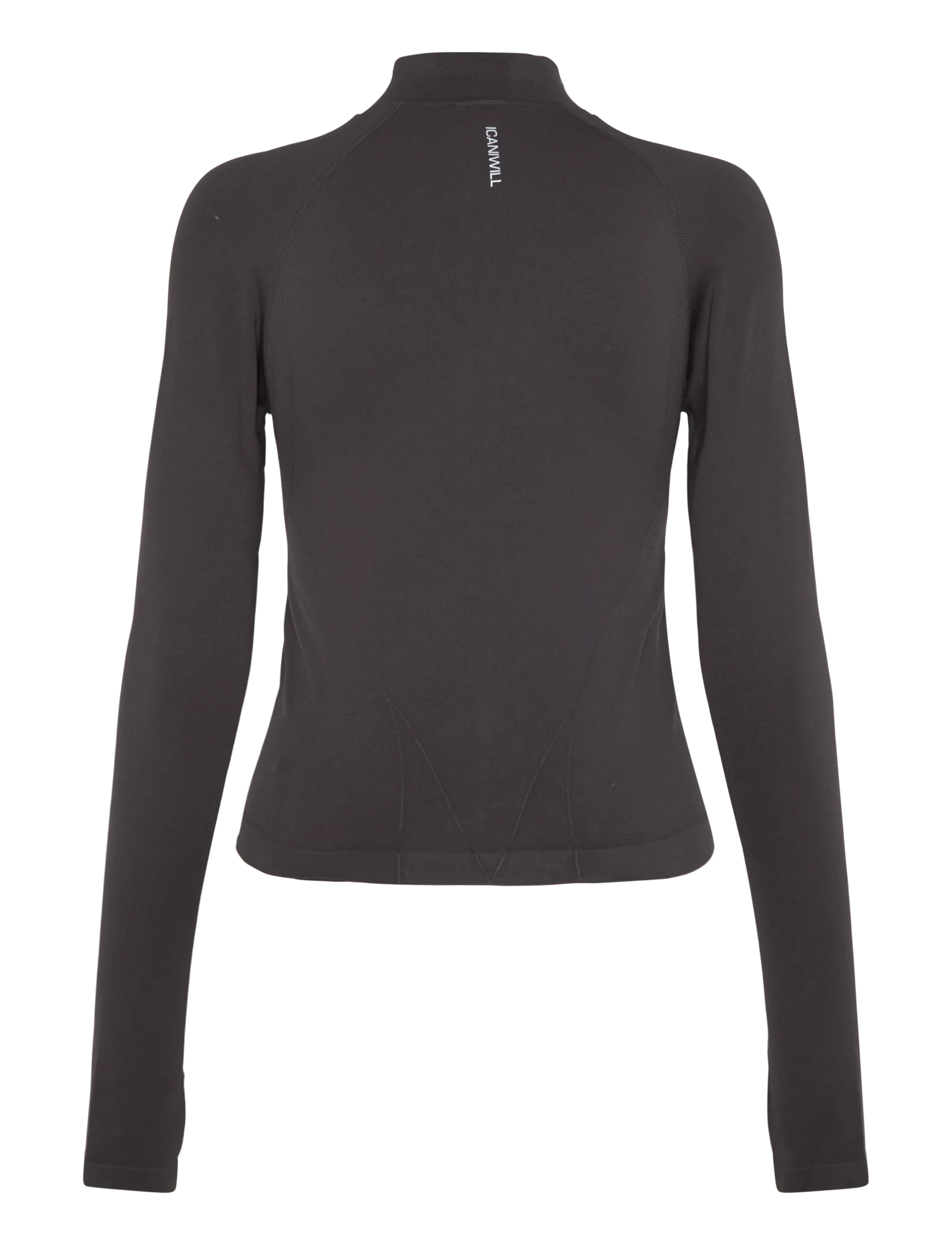 ICANIWILL - Shape 1/2 Zip Long Sleeve W - tops & t-shirts - black - 2
