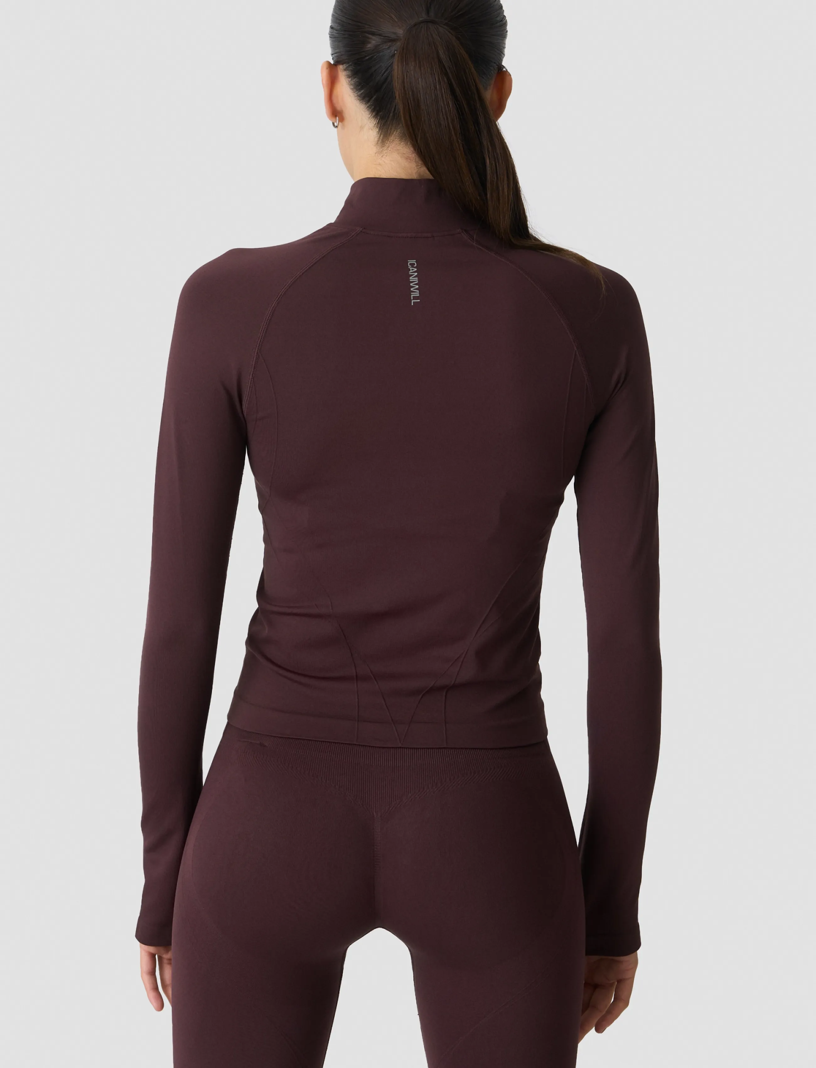 ICANIWILL - Shape 1/2 Zip Long Sleeve W - espresso - 4