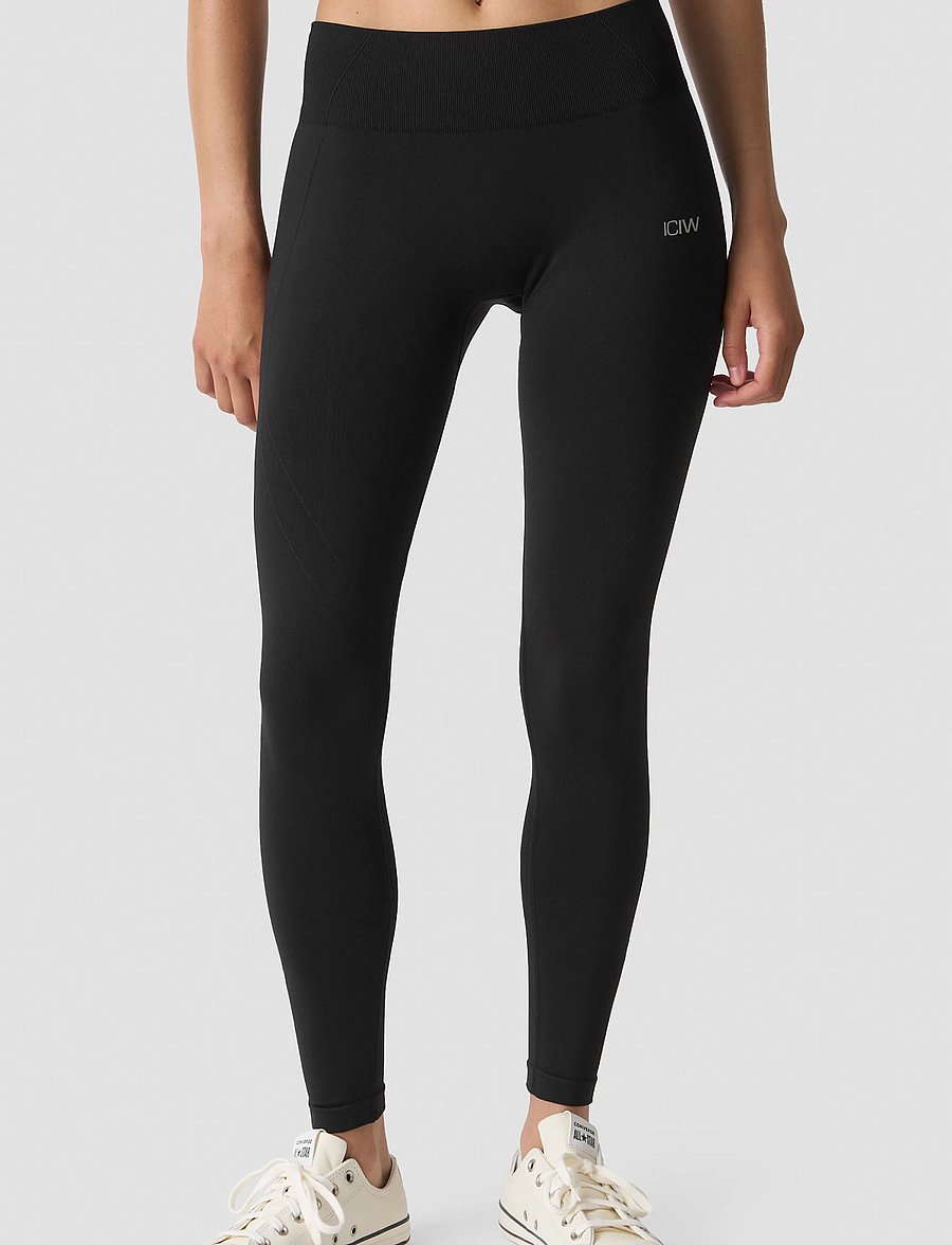 ICANIWILL - Shape Mid Waist Tights W - træningstights - black - 0