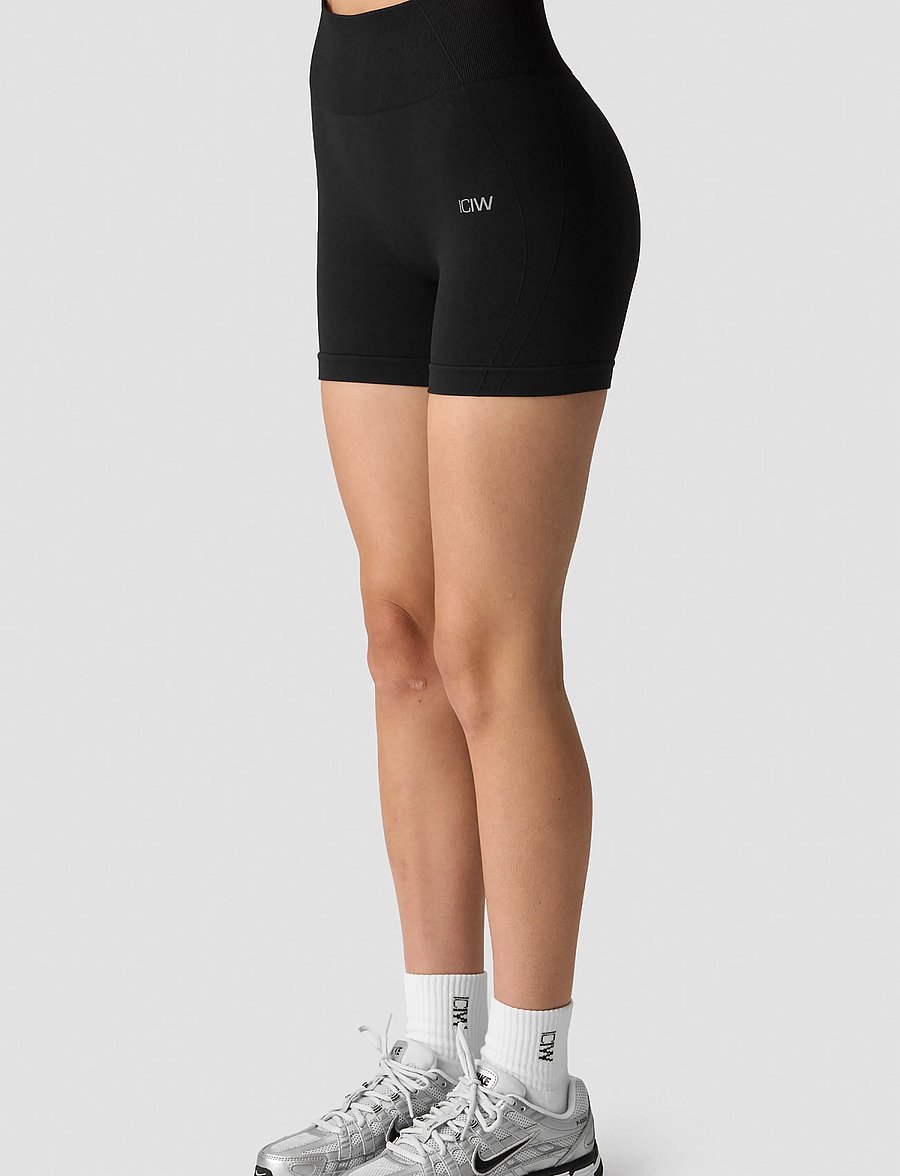 ICANIWILL - Shape High Waist Shorts W - trainingsshorts - black - 3