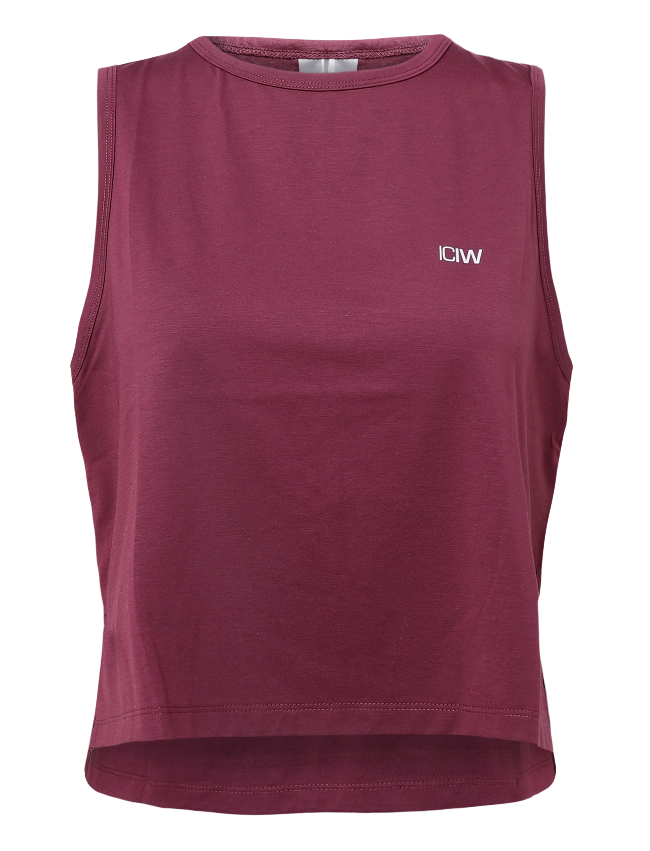 ICANIWILL Mirage Cropped Singlet W - Clothing - DARK MAHOGANY / burgundy