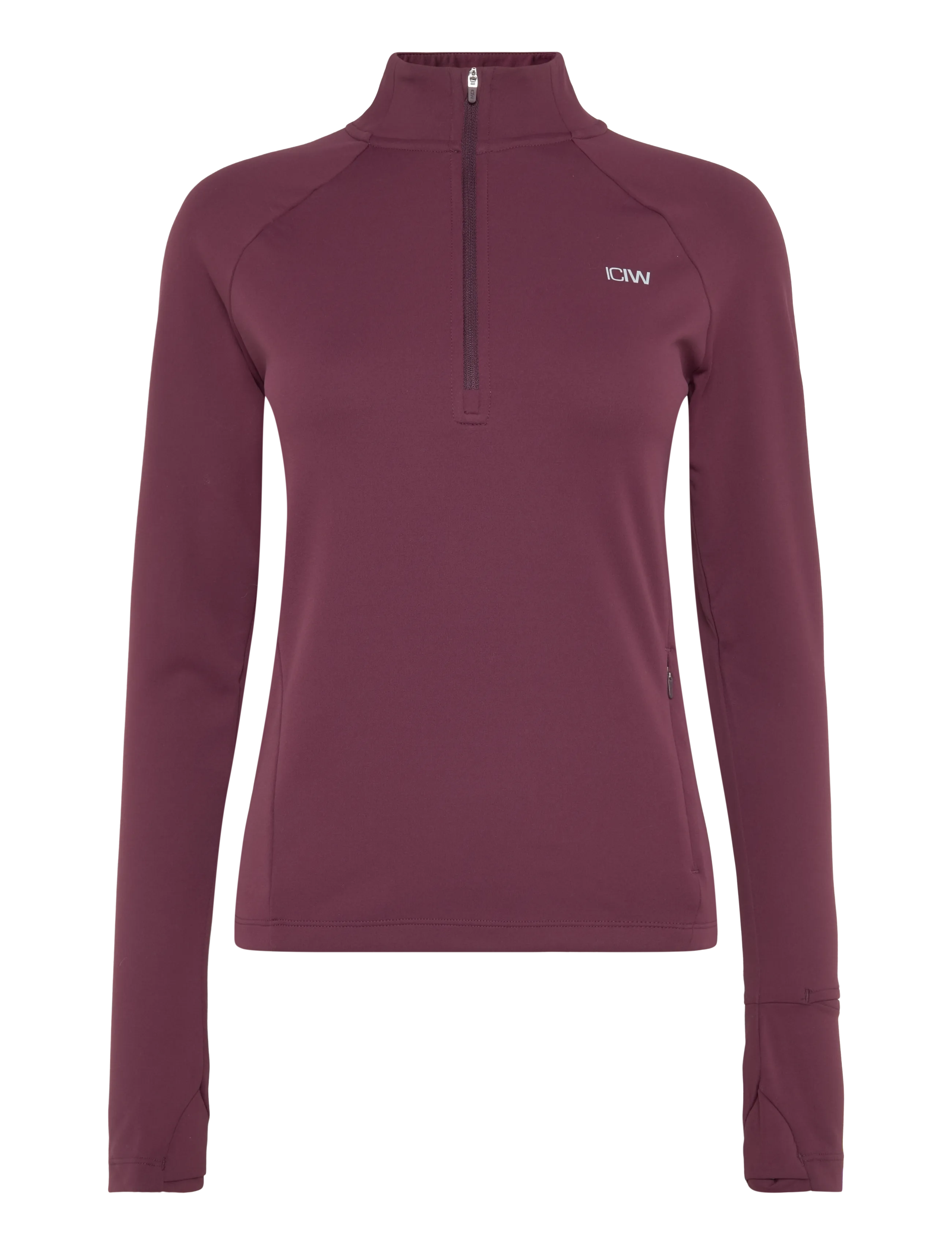ICANIWILL Mirage Midlayer 1/2 Zip W - Tøj - DARK MAHOGANY / burgundy