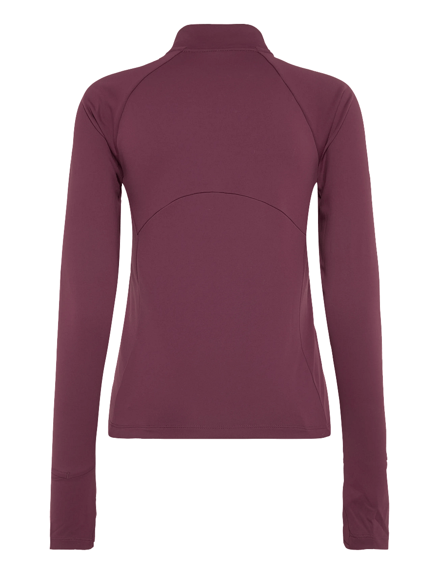ICANIWILL - Mirage Midlayer 1/2 Zip W - langærmede t-shirts - dark mahogany - 2
