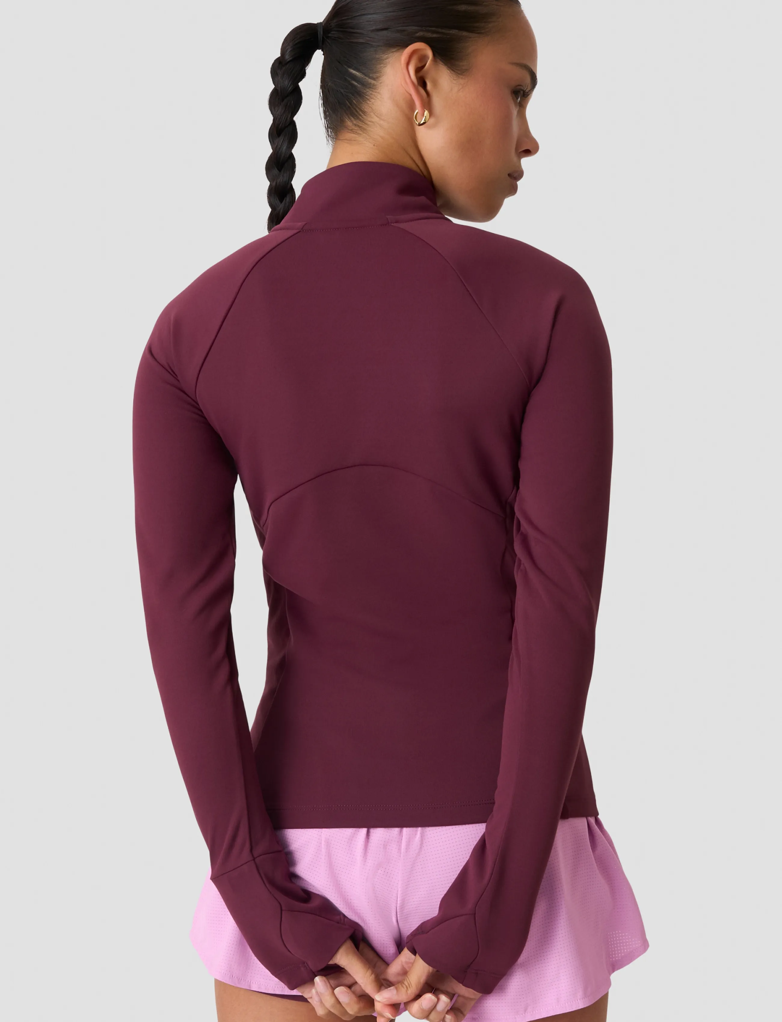ICANIWILL - Mirage Midlayer 1/2 Zip W - langærmede t-shirts - dark mahogany - 3