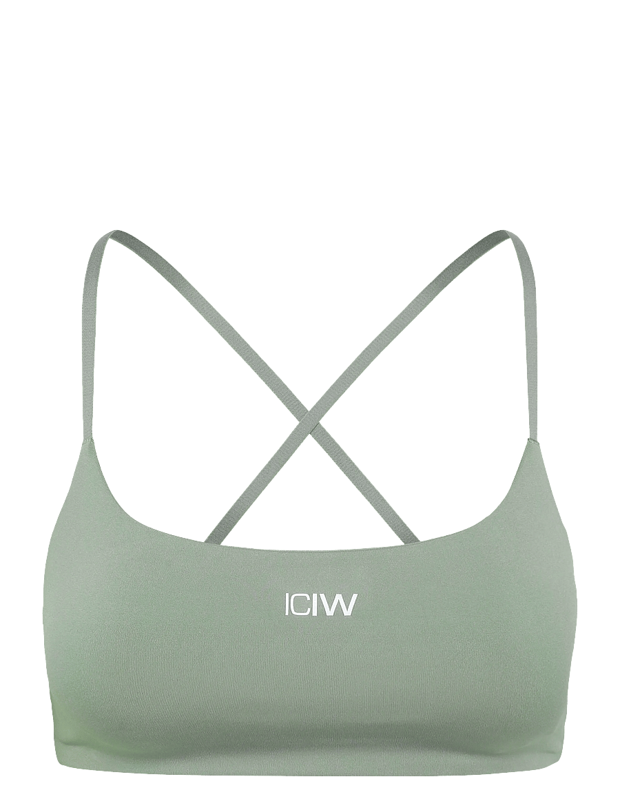 ICANIWILL - Luxe Strappy Sports Bra W - sport bh:ar - dusty sage green - 1