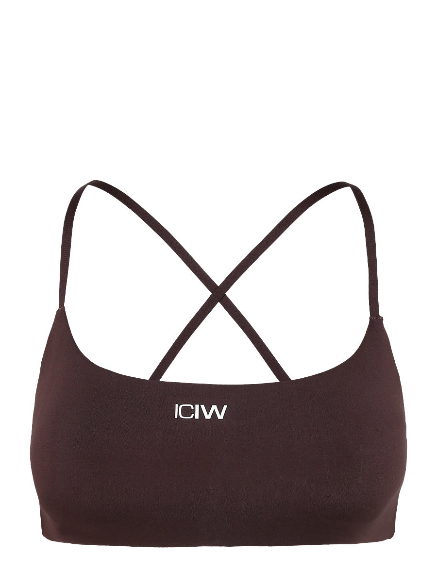 ICANIWILL - Luxe Strappy Sports Bra W - spordi-rinnahoidjad - espresso - 1