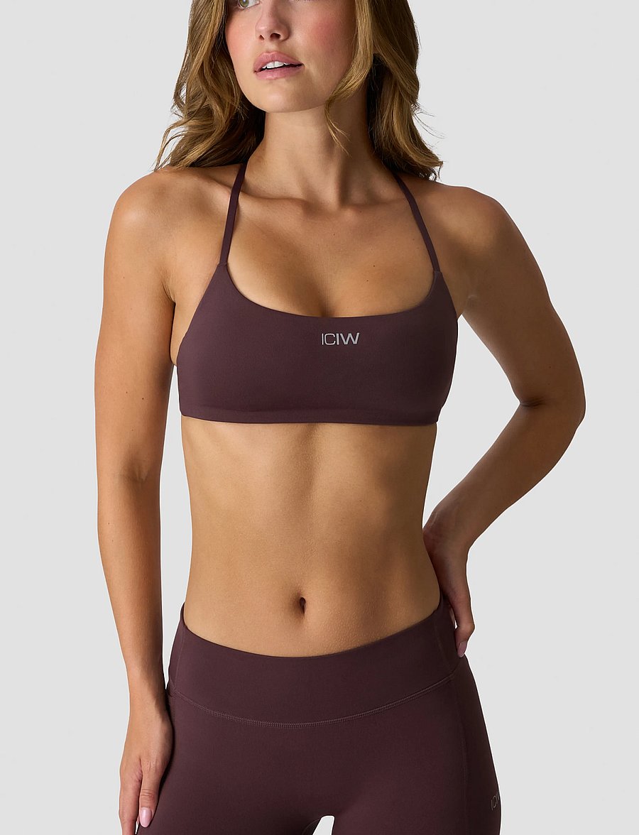 ICANIWILL - Luxe Strappy Sports Bra W - spordi-rinnahoidjad - espresso - 0