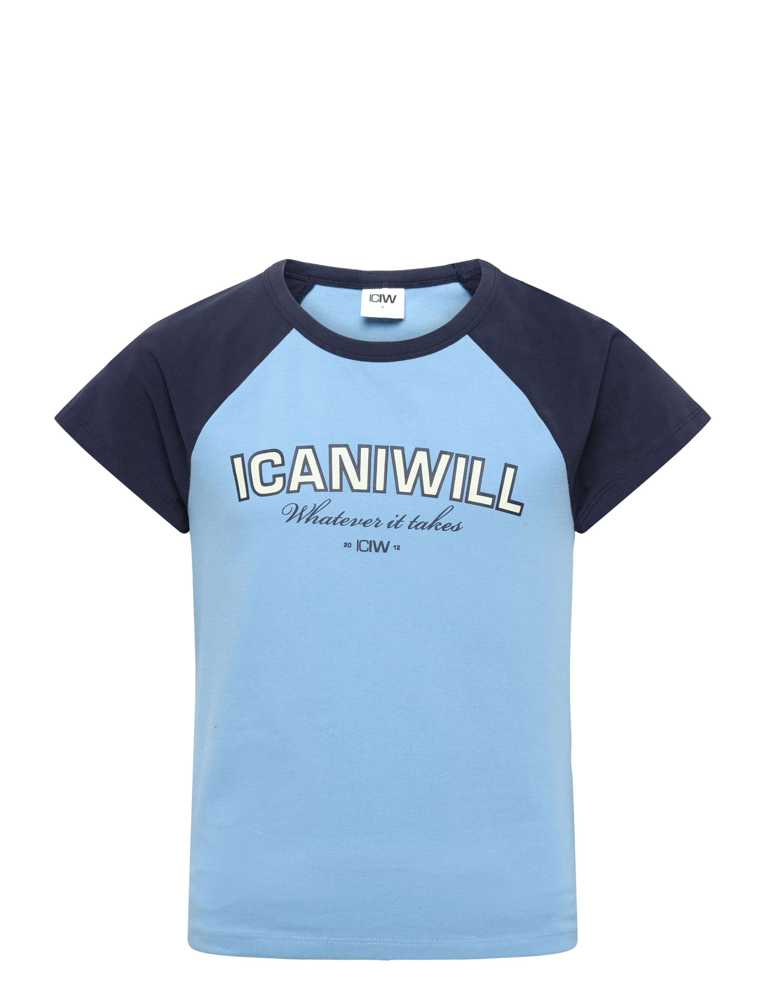 ICANIWILL Everyday Raglan Tee Print W - Visa allt - DOVE BLUE / blue