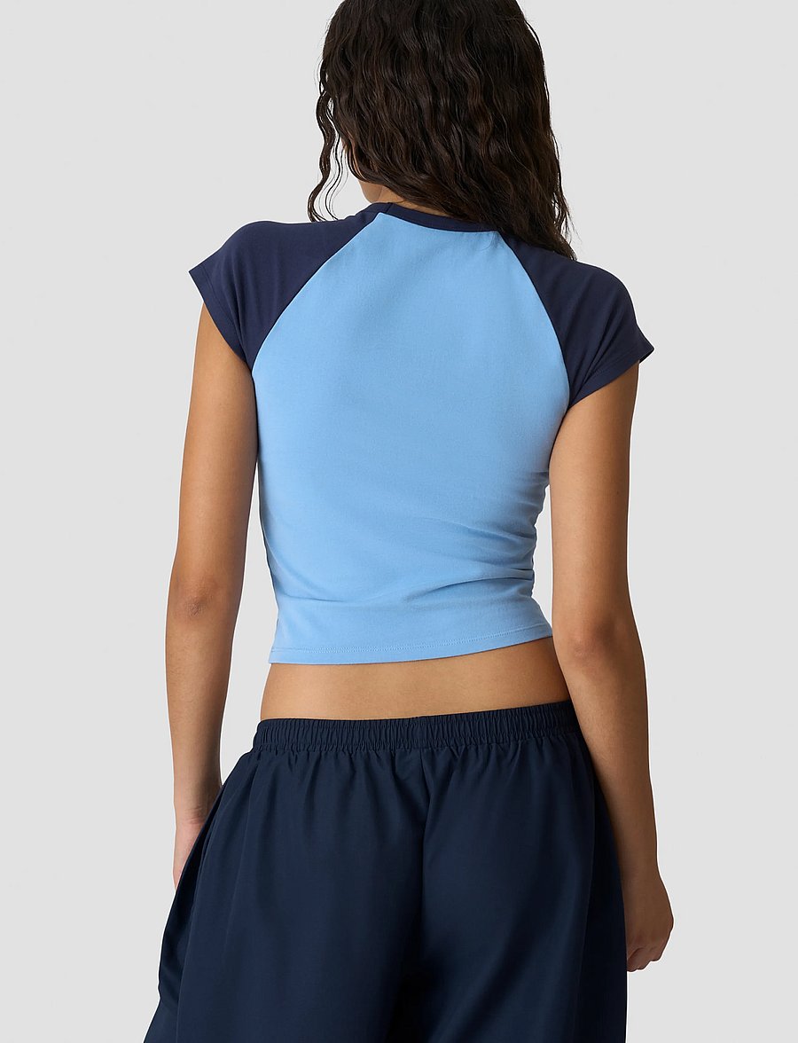 ICANIWILL - Everyday Raglan Tee Print W - t-shirts - dove blue - 3