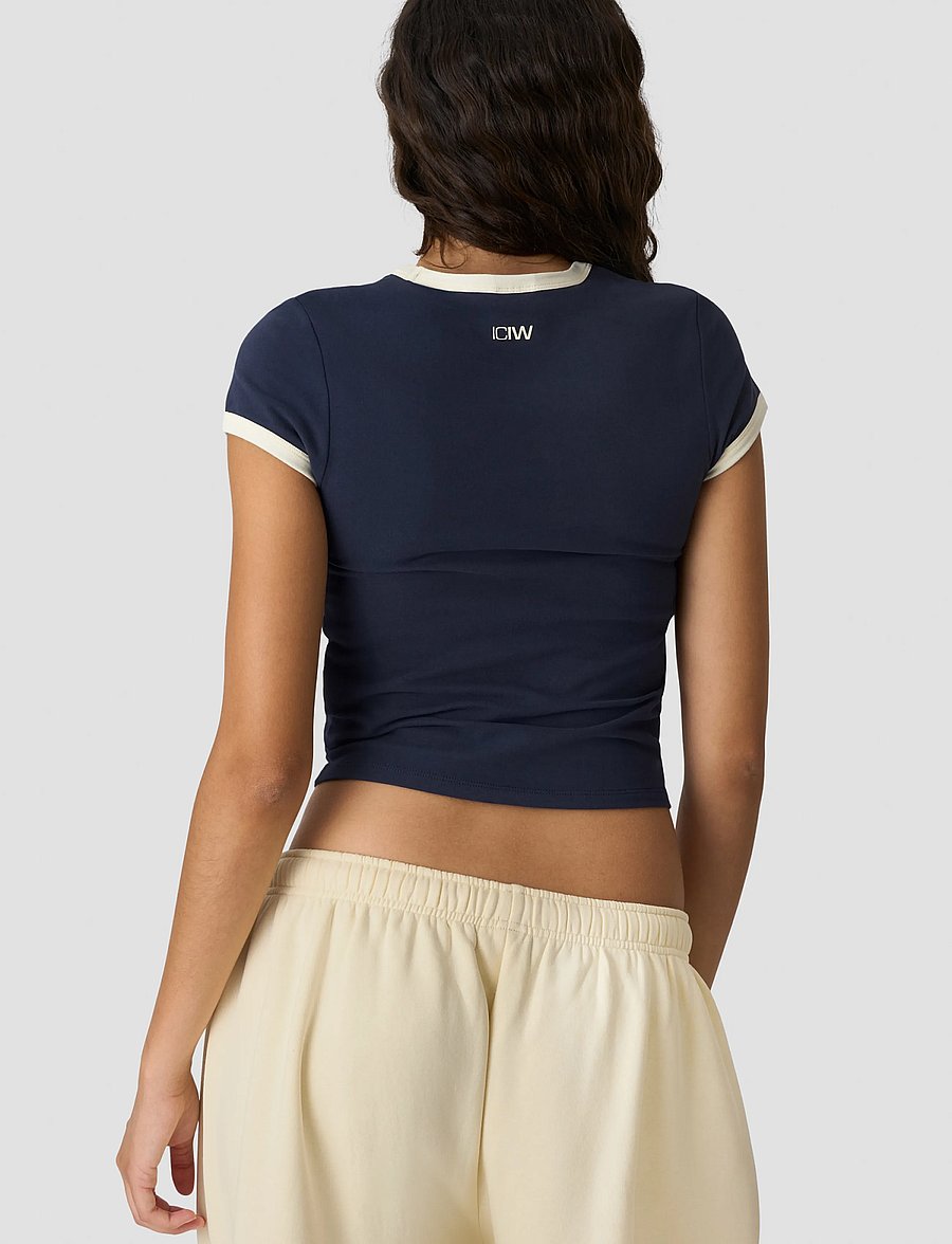 ICANIWILL - Everyday Baby Tee Print W - nabapluusid - midnight blue - 3