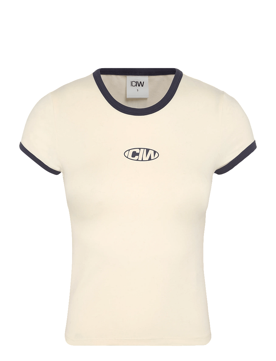 ICANIWILL - Everyday Baby Tee Print W - crop-tops - pale lemon - 1