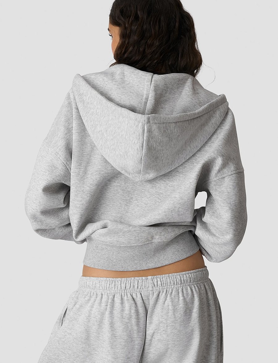 ICANIWILL - Everyday Relaxed Hoodie Zip W - kapuutsiga dressipluusid - light grey melange - 4