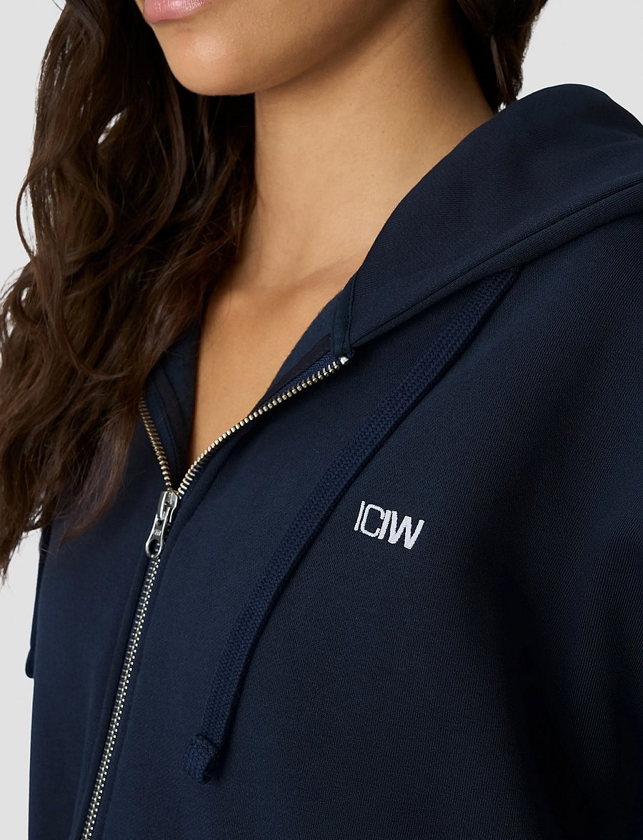 ICANIWILL - Everyday Relaxed Hoodie Zip W - overdele - midnight blue - 4