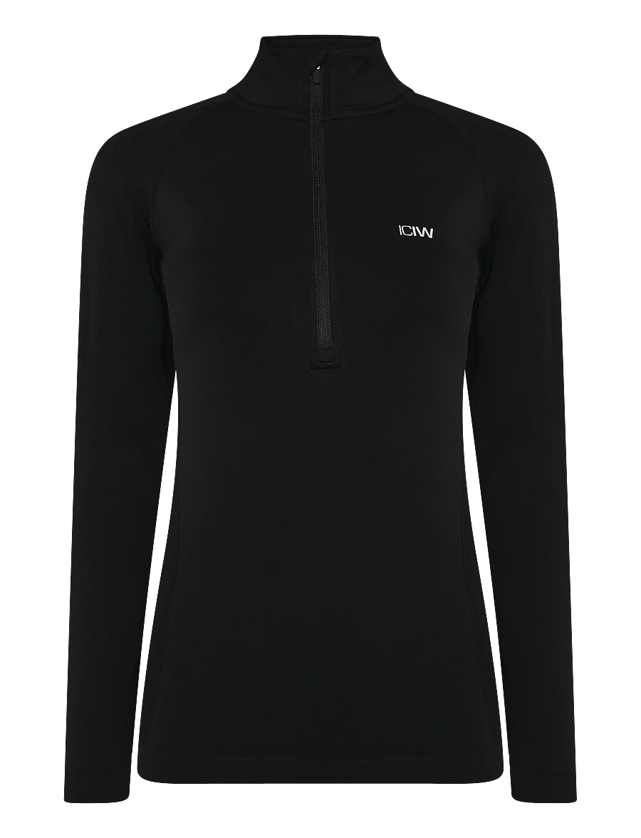 ICANIWILL - Define Seamless 1/2 Zip W - langærmede t-shirts - black - 1