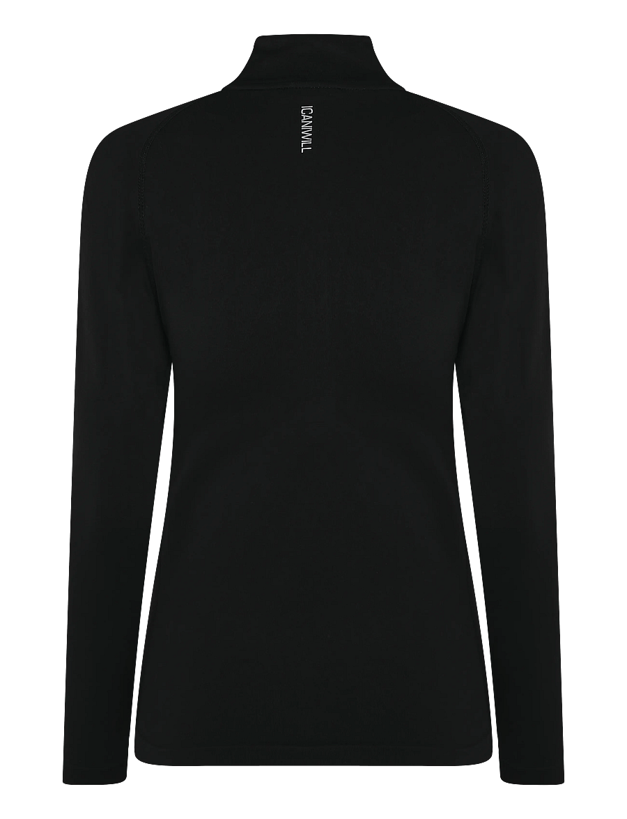 ICANIWILL - Define Seamless 1/2 Zip W - langærmede t-shirts - black - 2