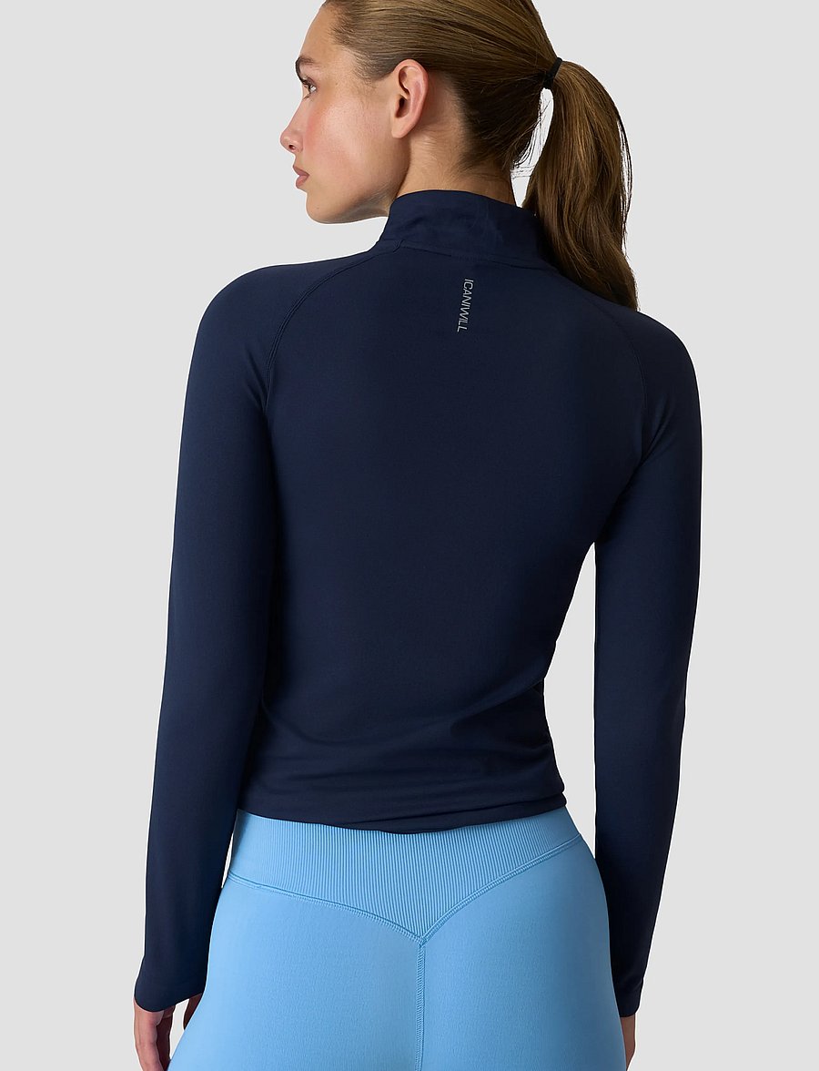 ICANIWILL - Define Seamless 1/2 Zip W - langarmshirts - midnight blue - 3