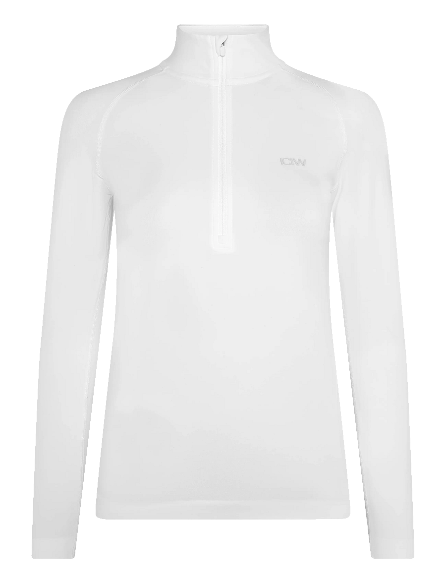ICANIWILL - Define Seamless 1/2 Zip W - langærmede t-shirts - white snow - 1