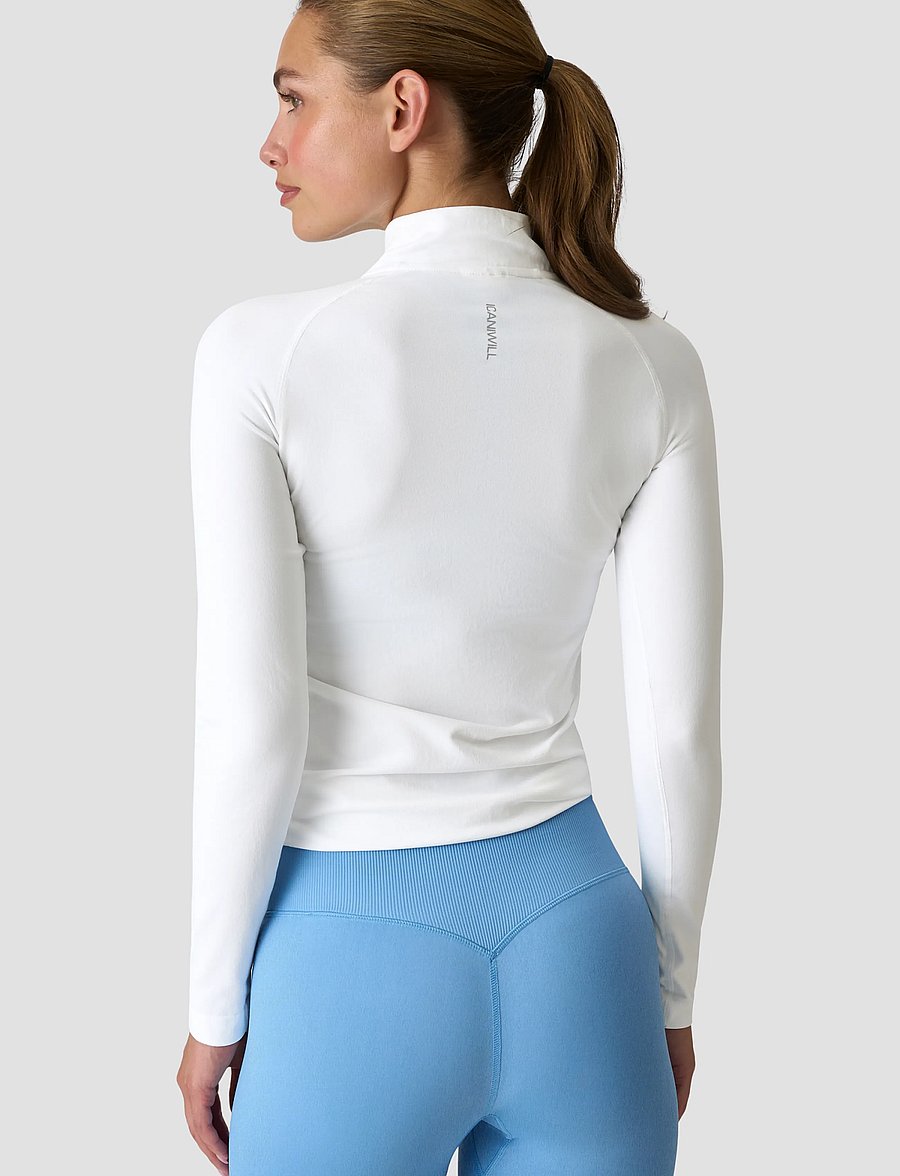 ICANIWILL - Define Seamless 1/2 Zip W - langærmede t-shirts - white snow - 3