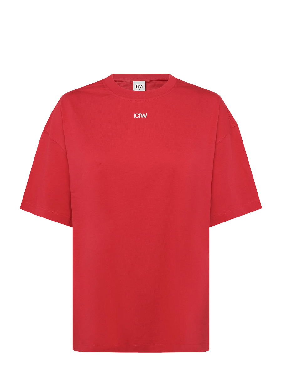 ICANIWILL - Everyday Oversized Tee W - t-shirts - bright red - 0